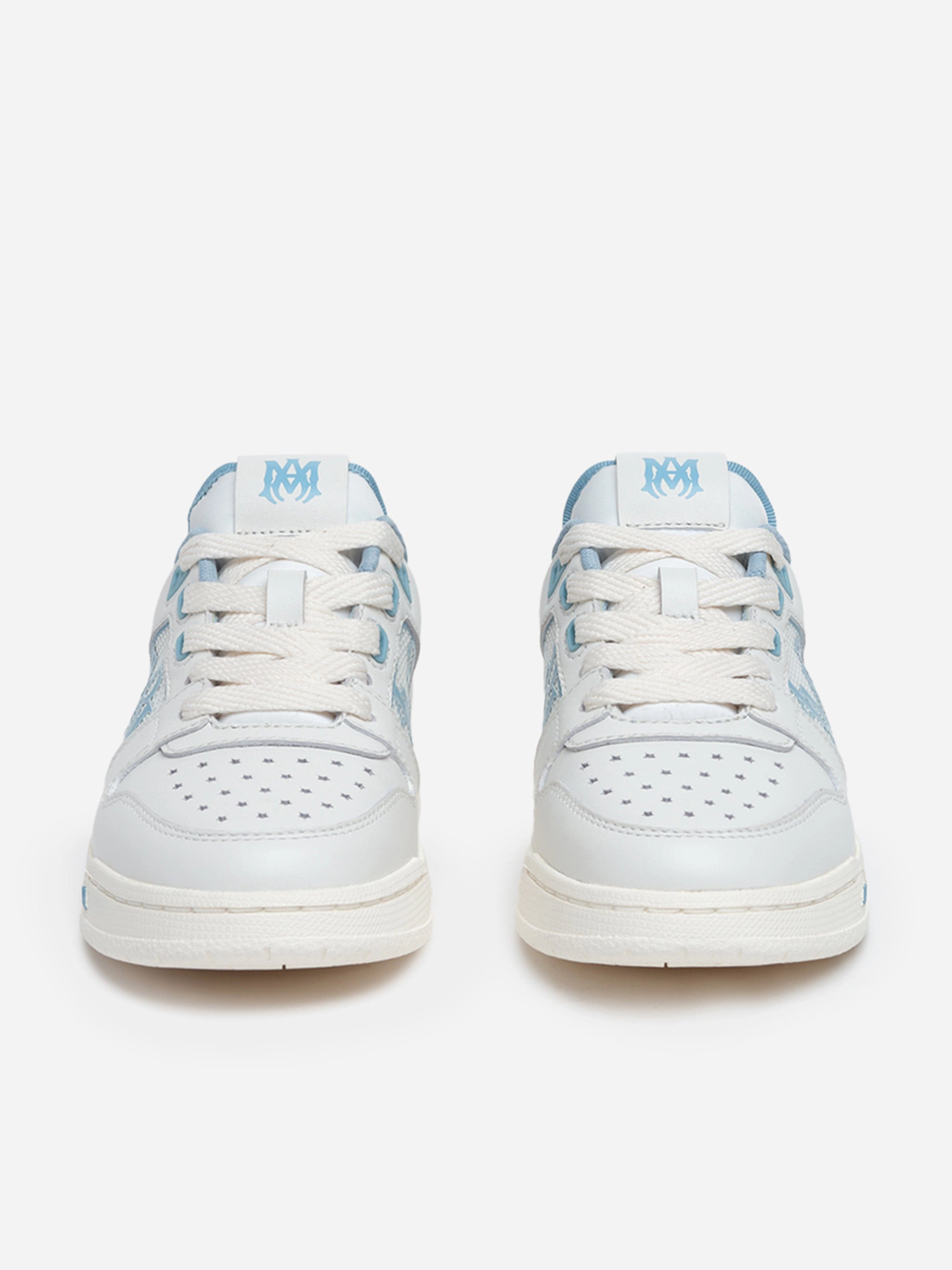 Magnetic Closure Amiri Kids Leather Classic Low Trainers in Blue Lightweight