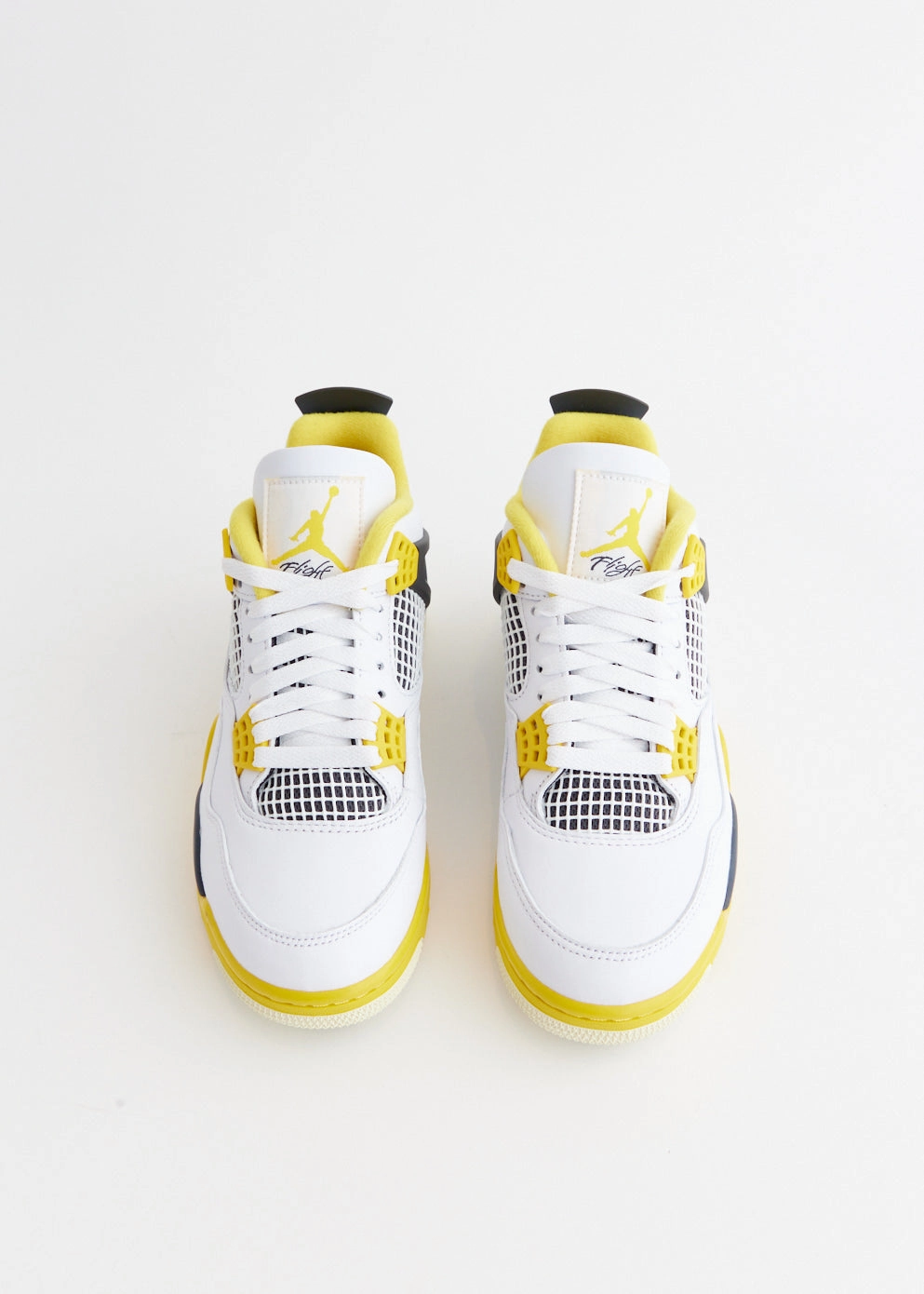 Just Dropped, Zipper Closure Women's Air Jordan 4 'Vivid Sulphur' Sneakers