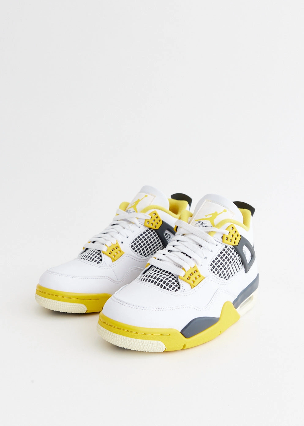 Cotton Women's Air Jordan 4 'Vivid Sulphur' Sneakers