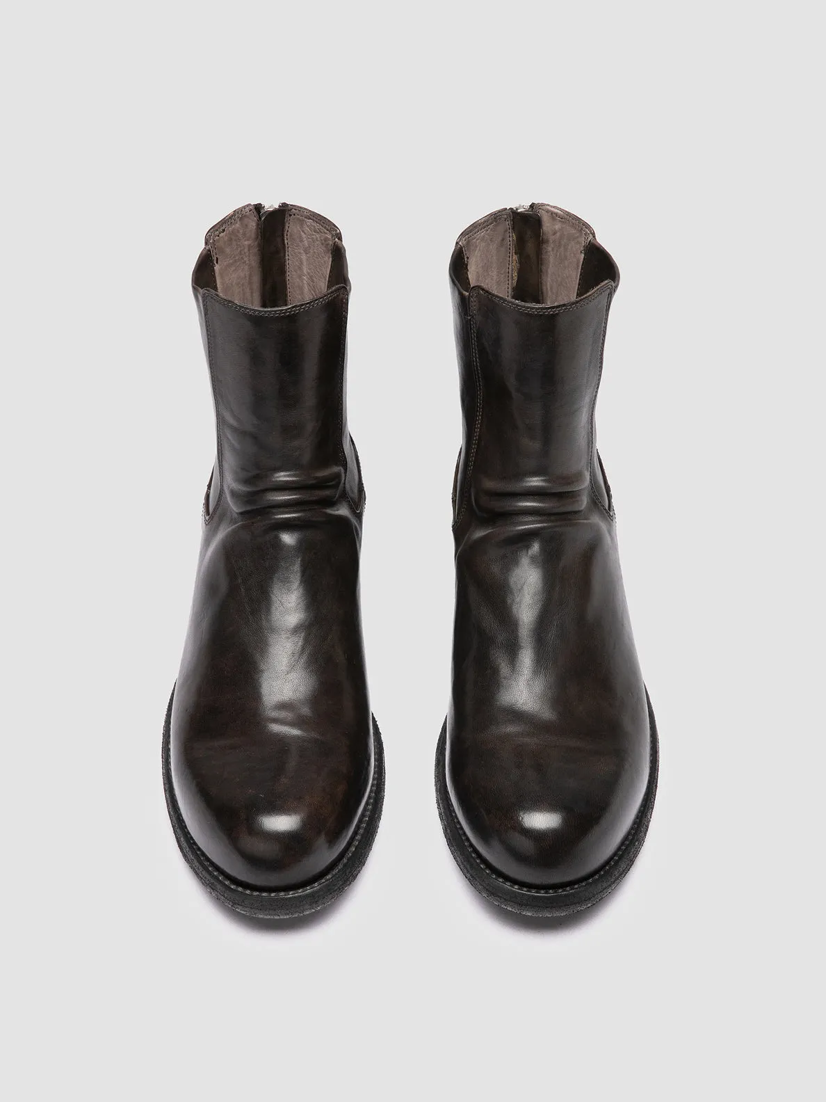 BULLA DD 104 - Grey Leather Zipped Boots