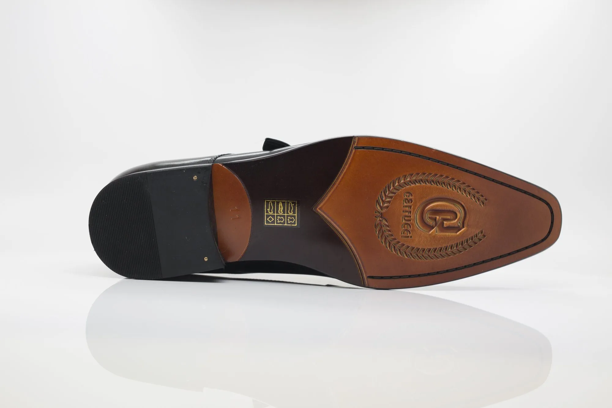 Burnished Calfskin Monkstrap Black
