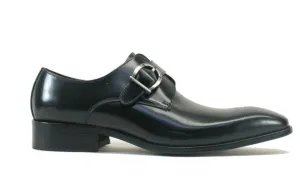 Burnished Calfskin Monkstrap Black