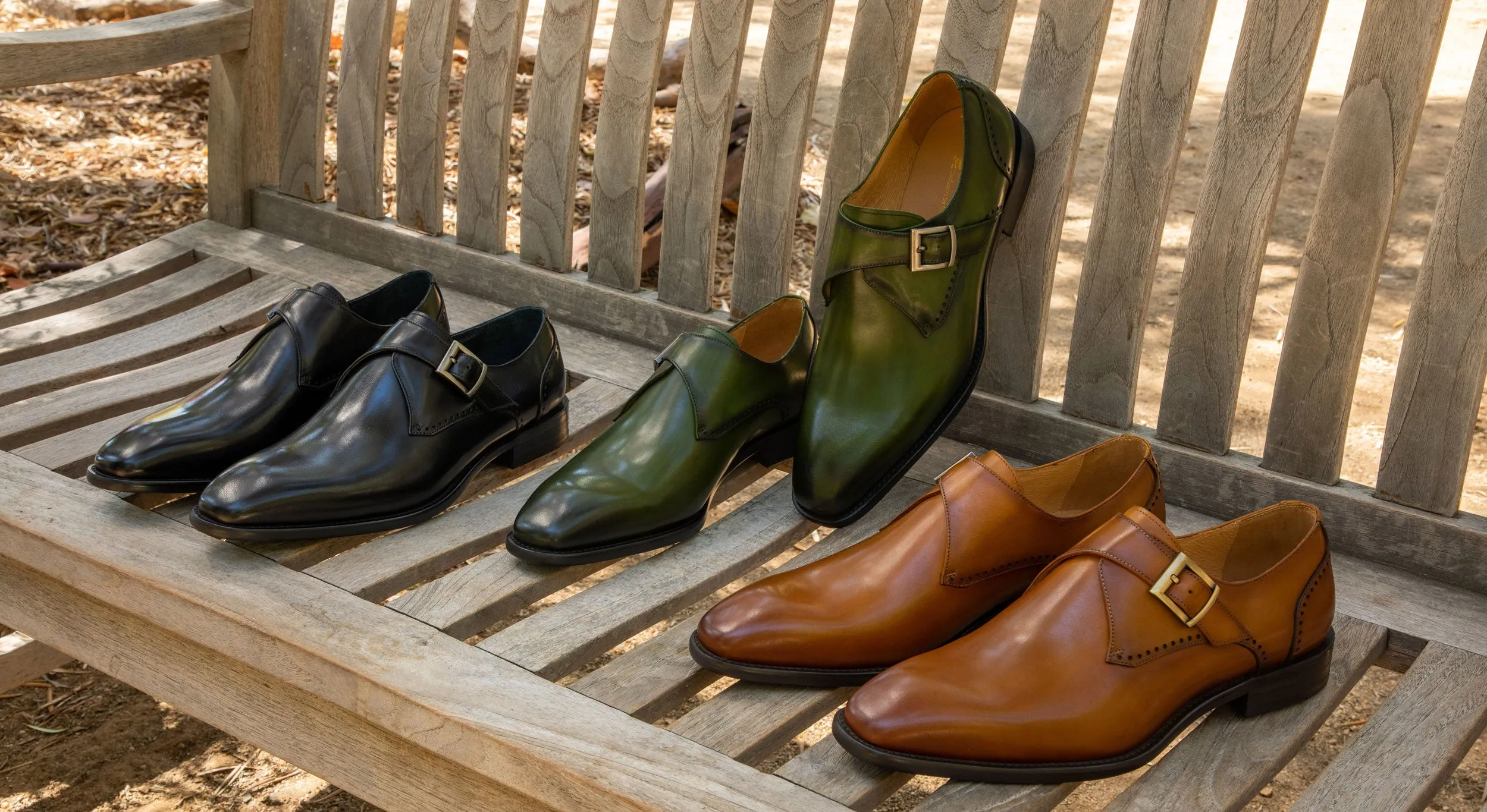 Burnished Leather Monkstrap Cognac