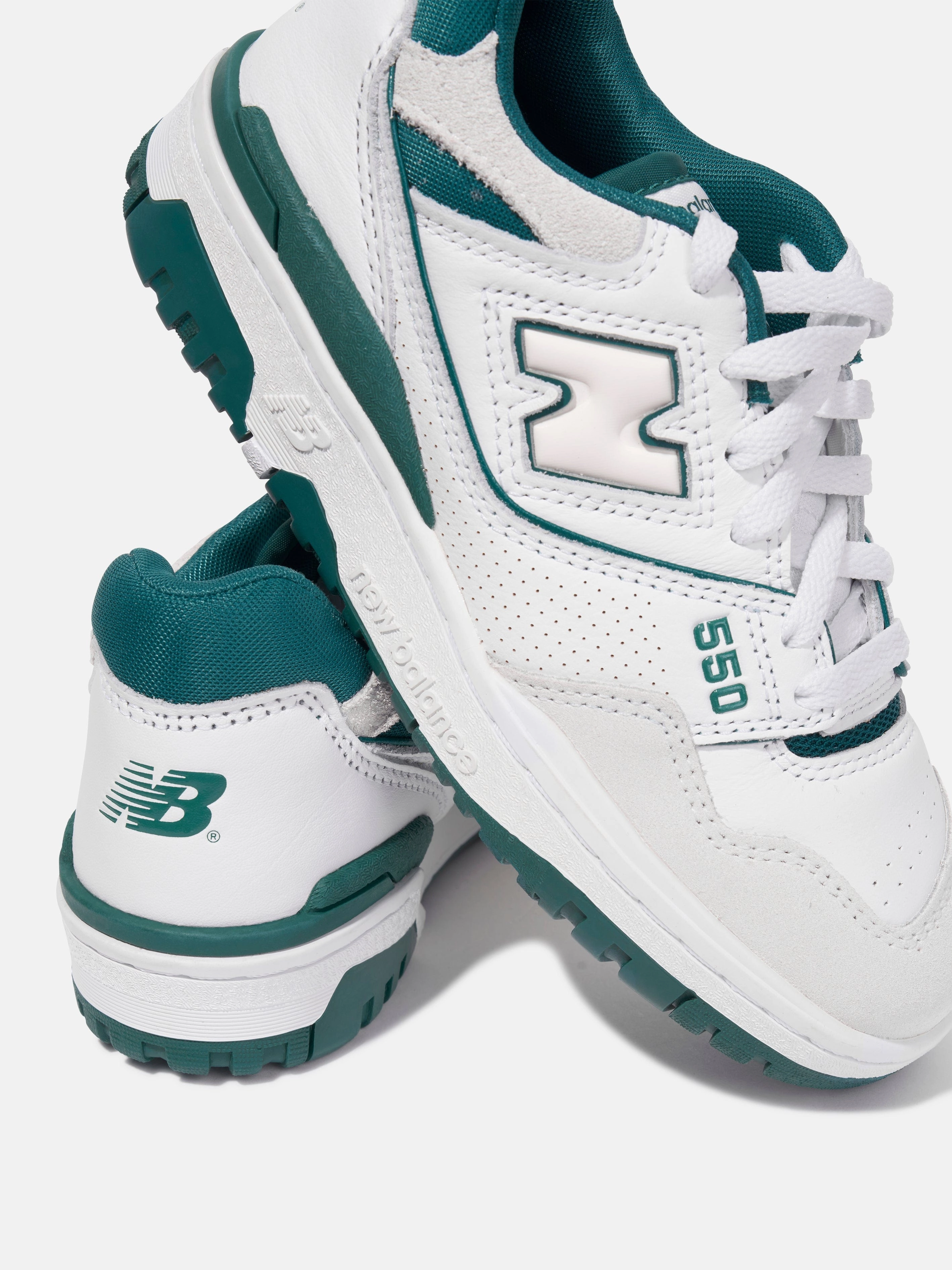 Hot Pick Of The Day New Balance Kids 550 Logo Trainers in White Get It Today