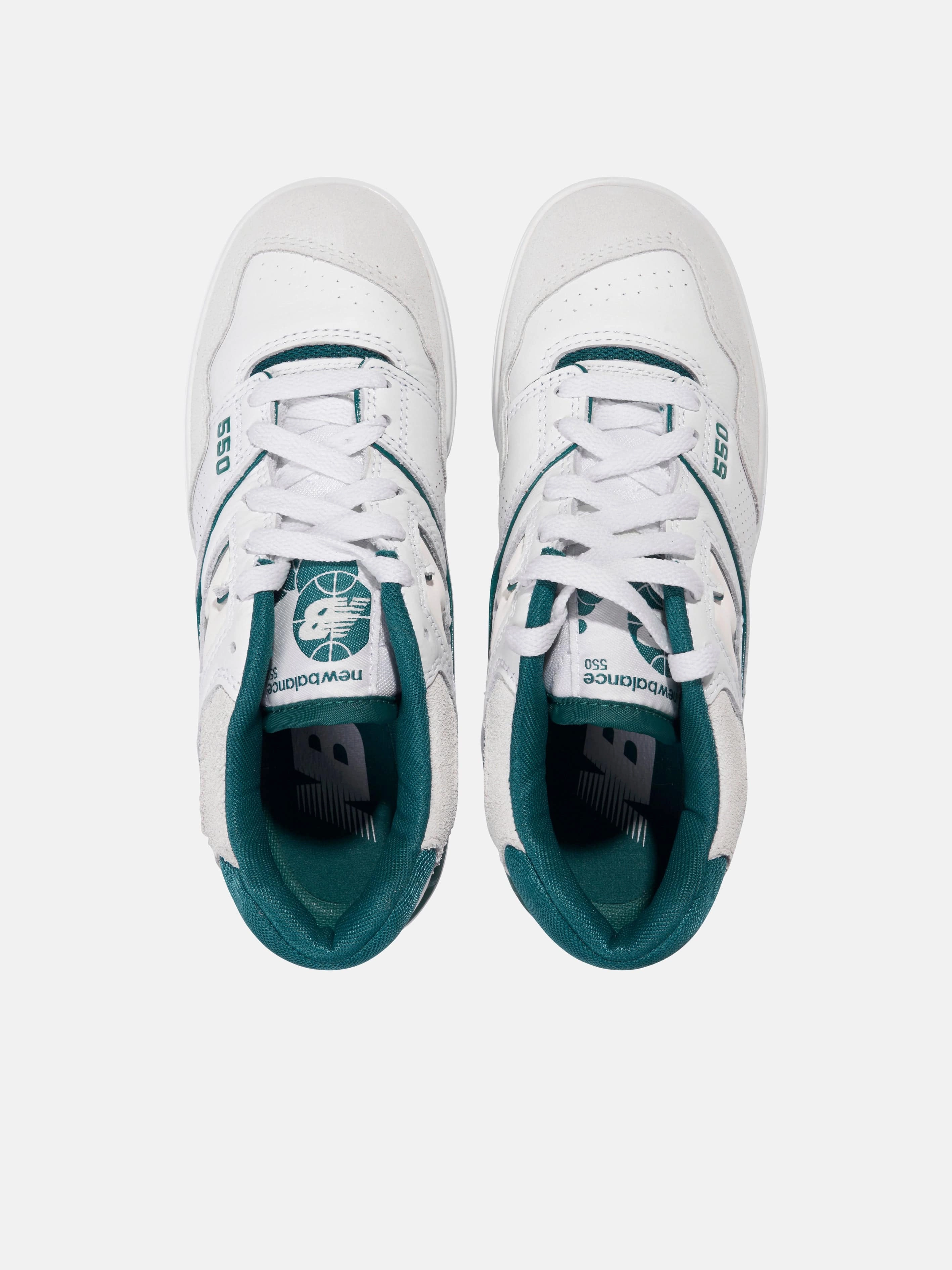 Secure Pocket New Balance Kids 550 Logo Trainers in White