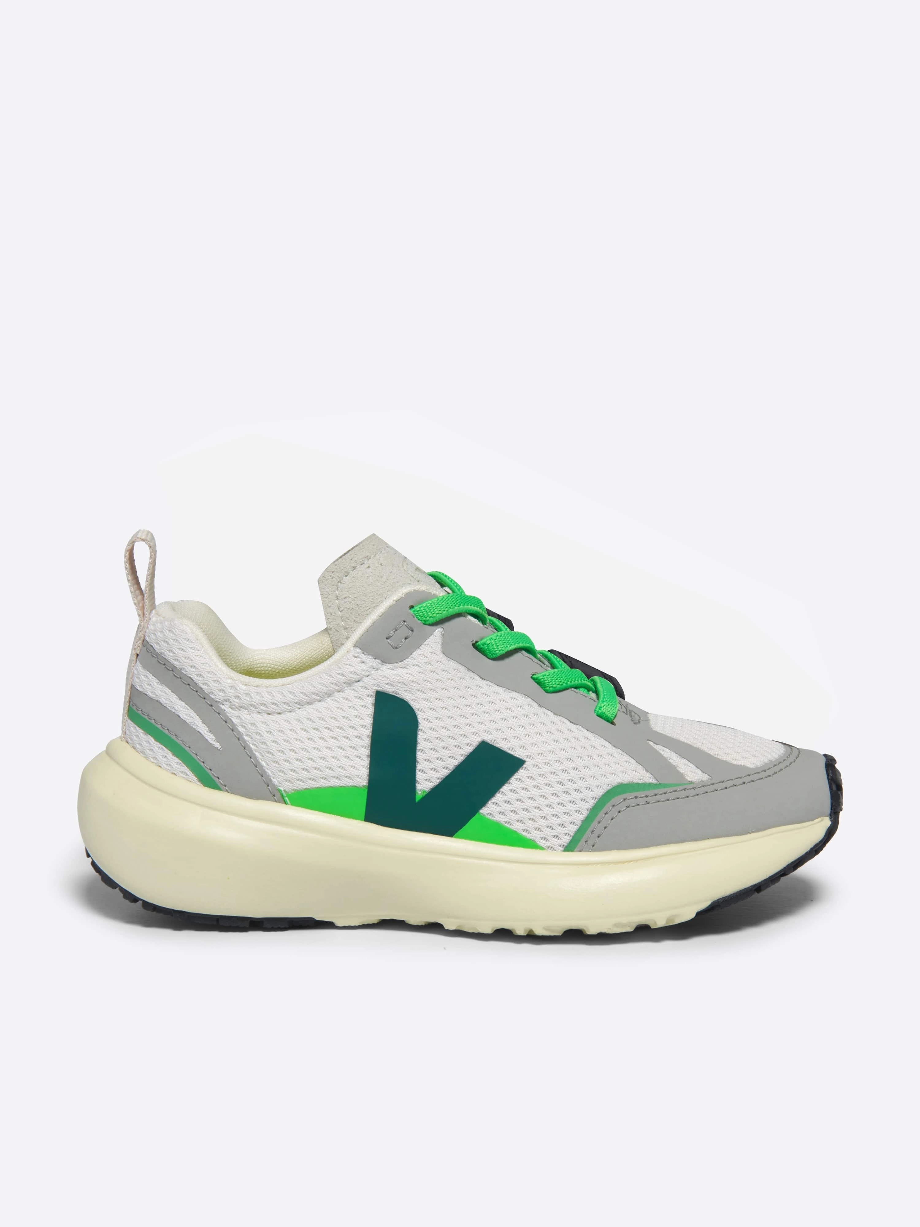Claim Your Style, Quilted Buy Two Get One Free Veja Kids Light Alveomesh Canary Trainers in White Custom Made