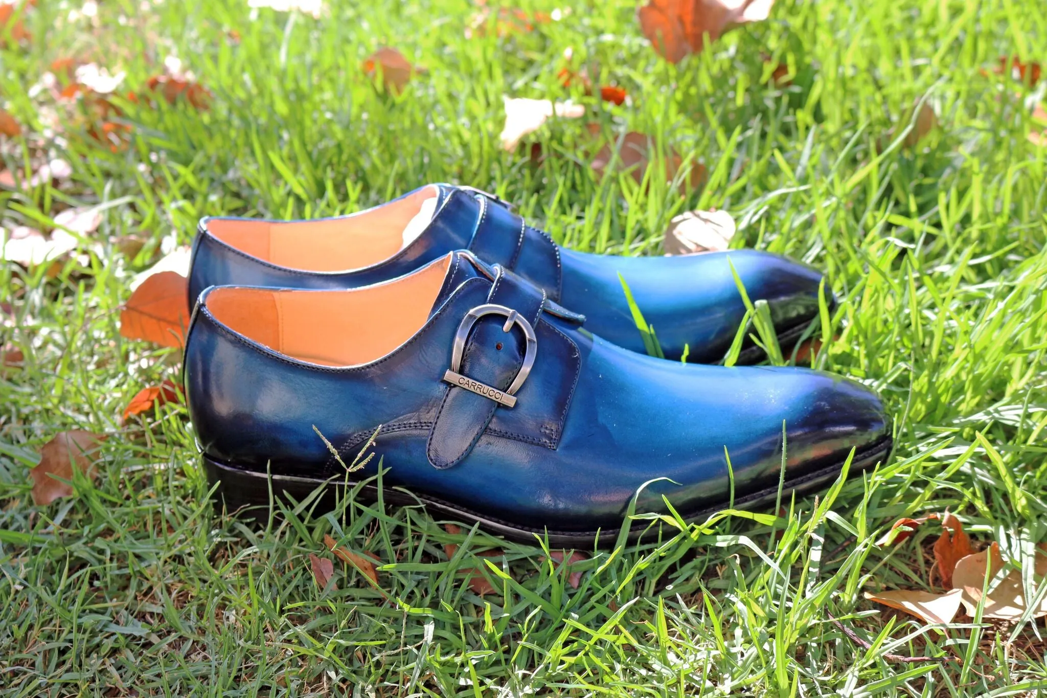 Calfskin Monkstrap Blue