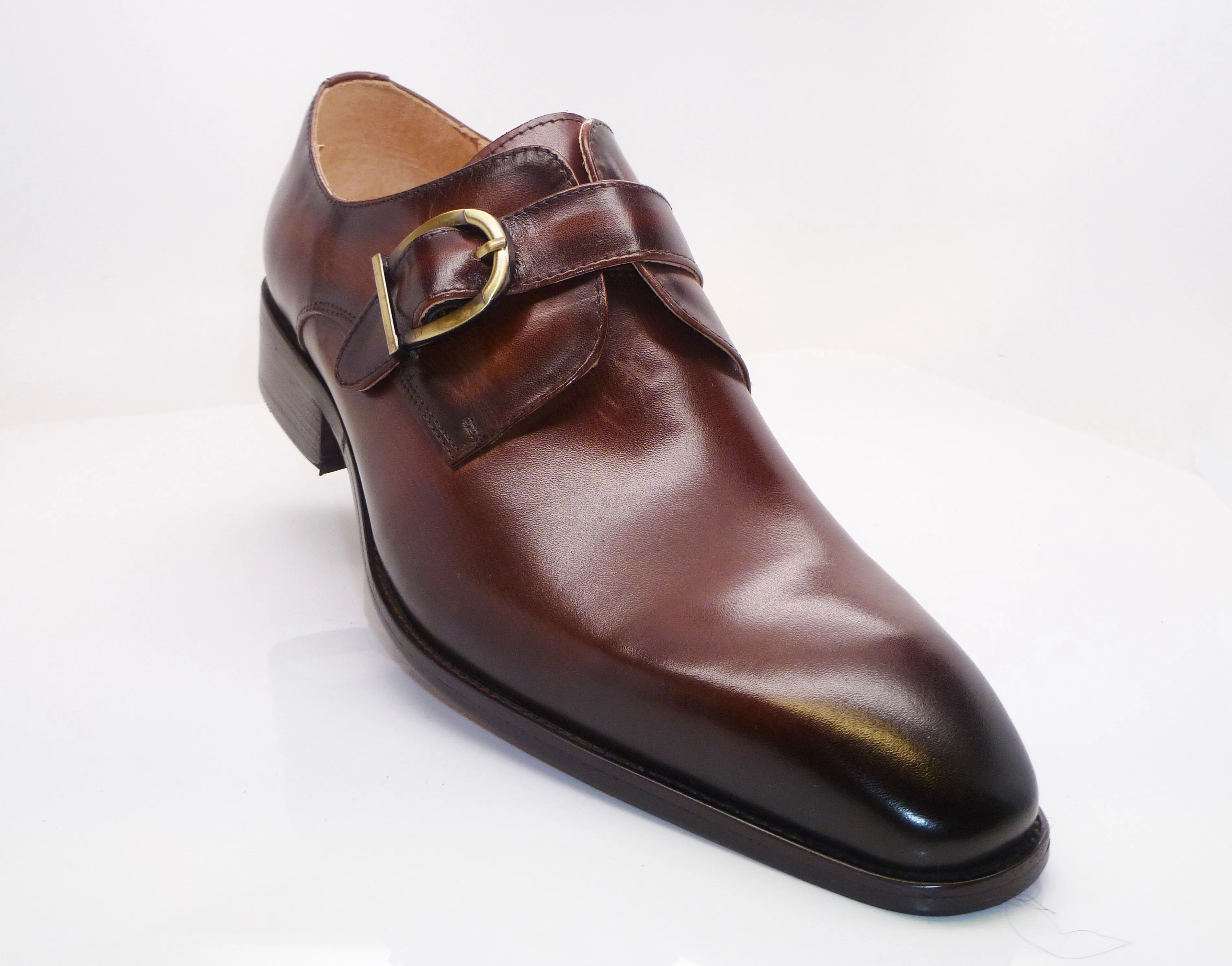 Calfskin Monkstrap Chestnut