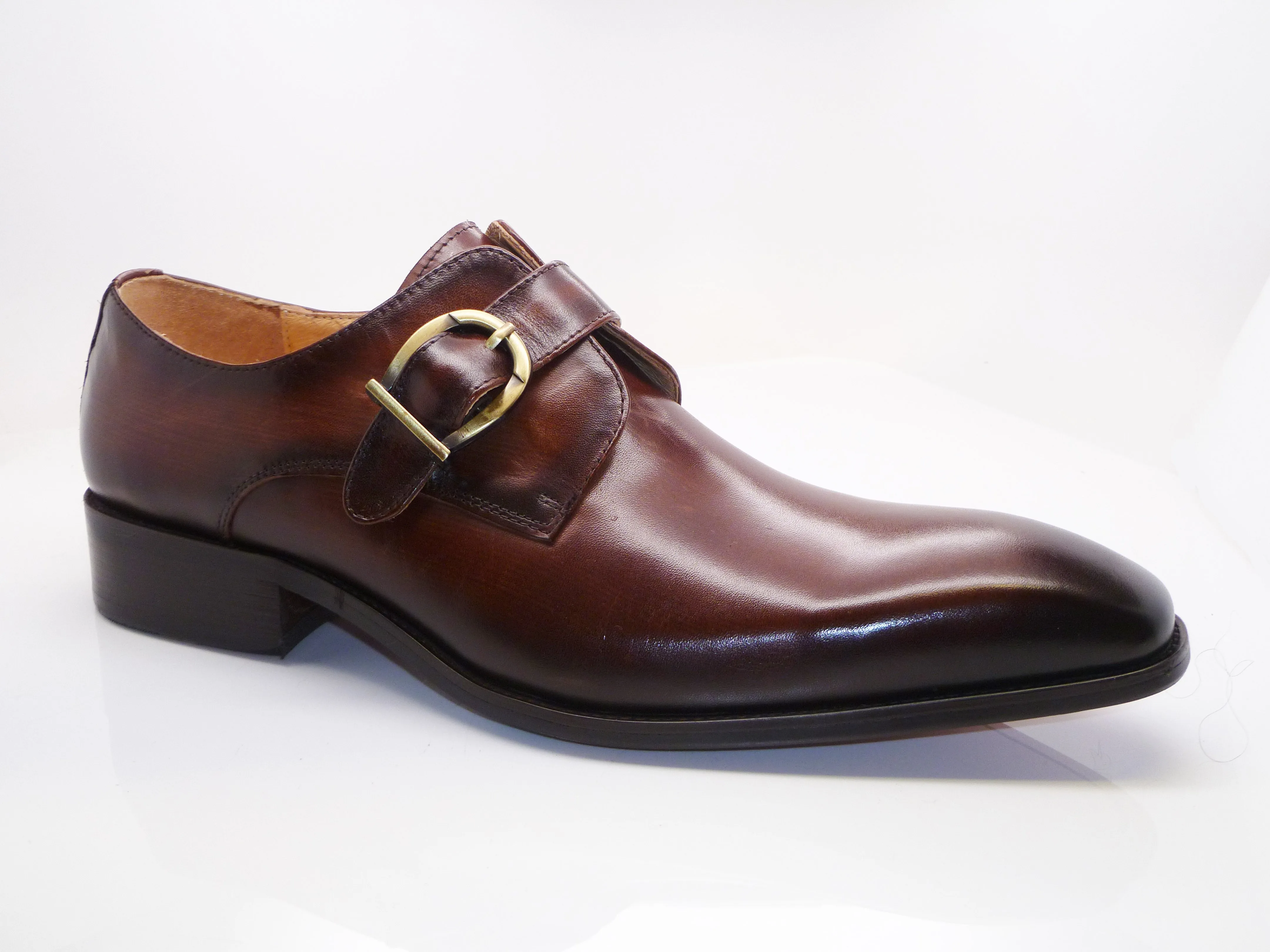 Calfskin Monkstrap Chestnut