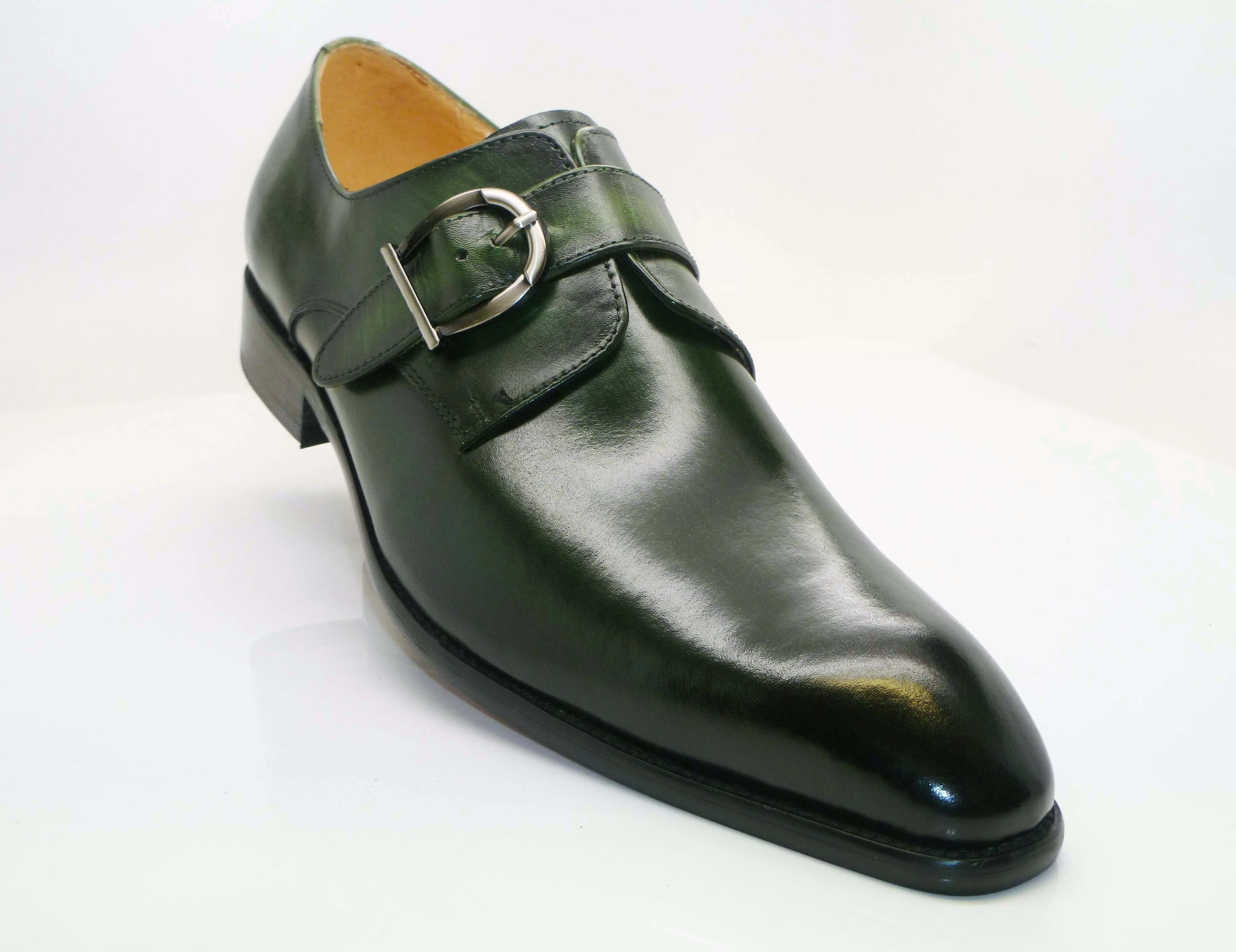 Calfskin Monkstrap Olive