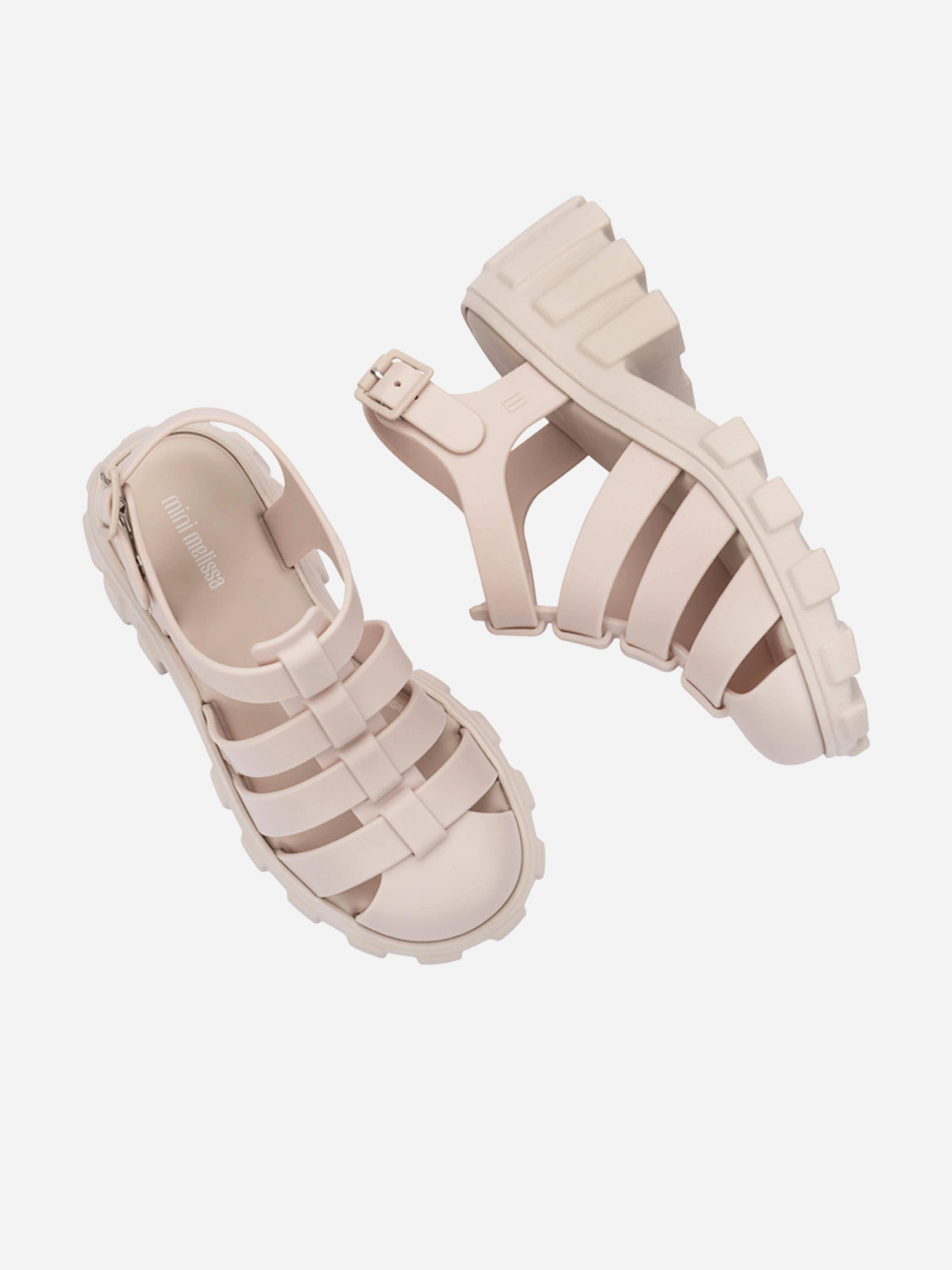 Anti-Slip Grip, Lightweight Crossbody Bag, Unlined Girls Megan Sandals in Ivory