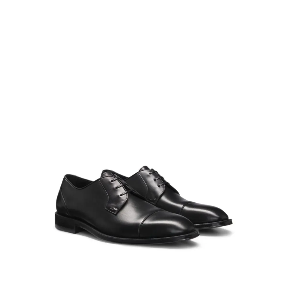 Cap-toe Derby shoes in leather