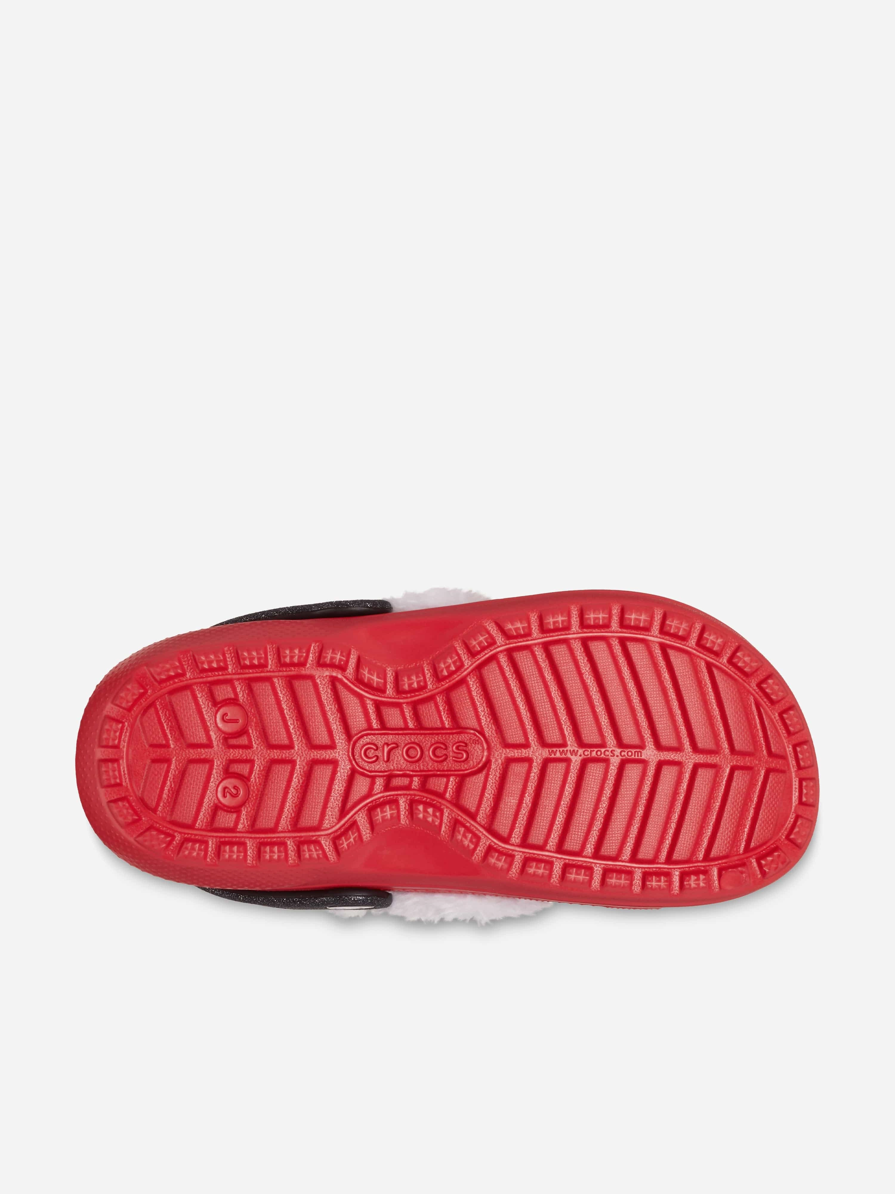 Made For Comfort Crocs Kids Classic Lined Santa Clog in Red Shop Now