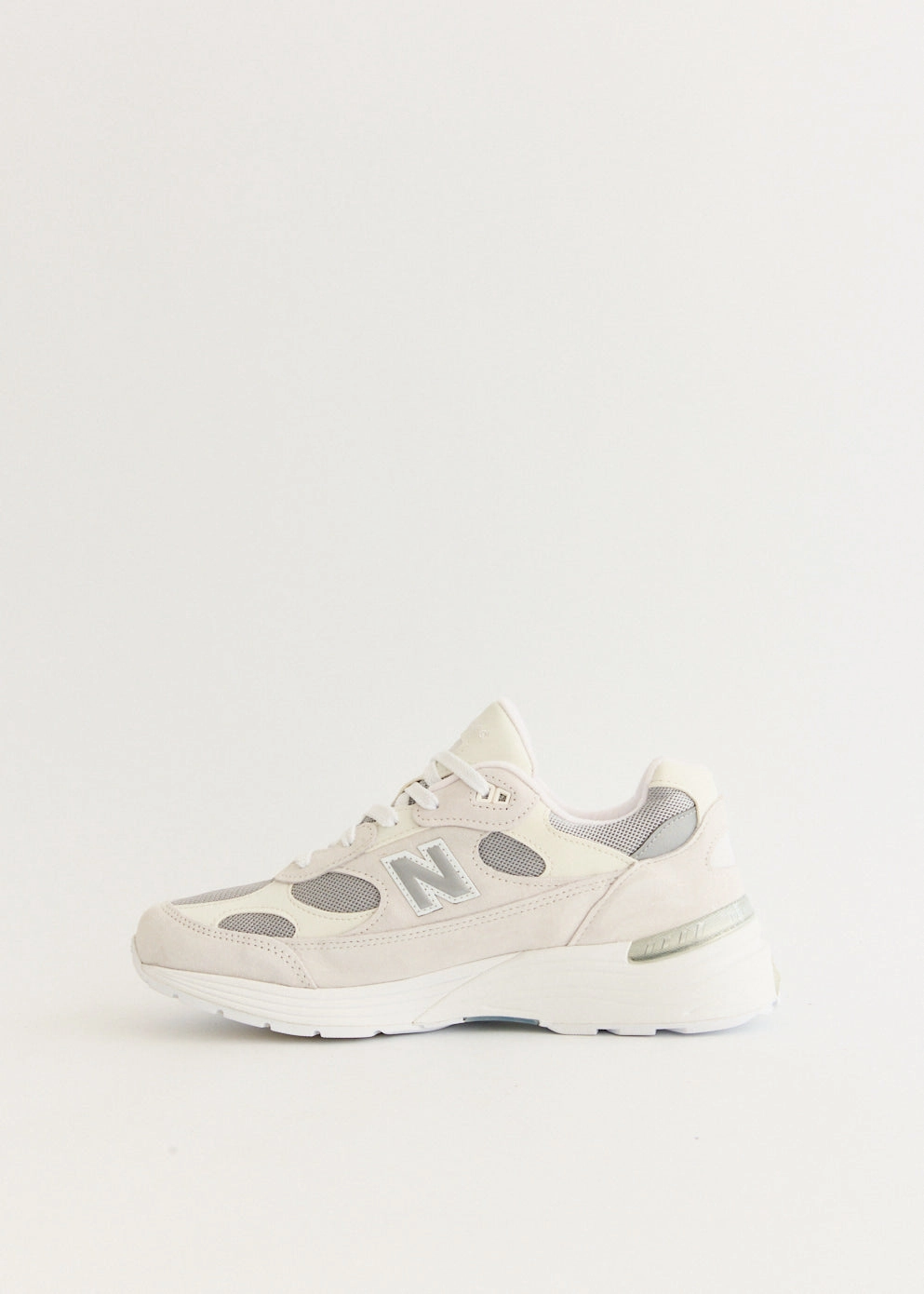 Made in USA 992 'White Reflection' Sneakers Travel Ready, Polished Details
