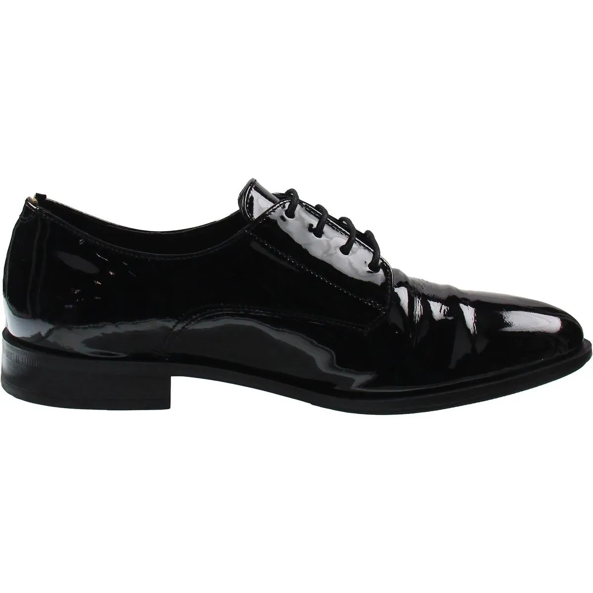 Colby Mens Lace-Up Patent Leather Derby Shoes
