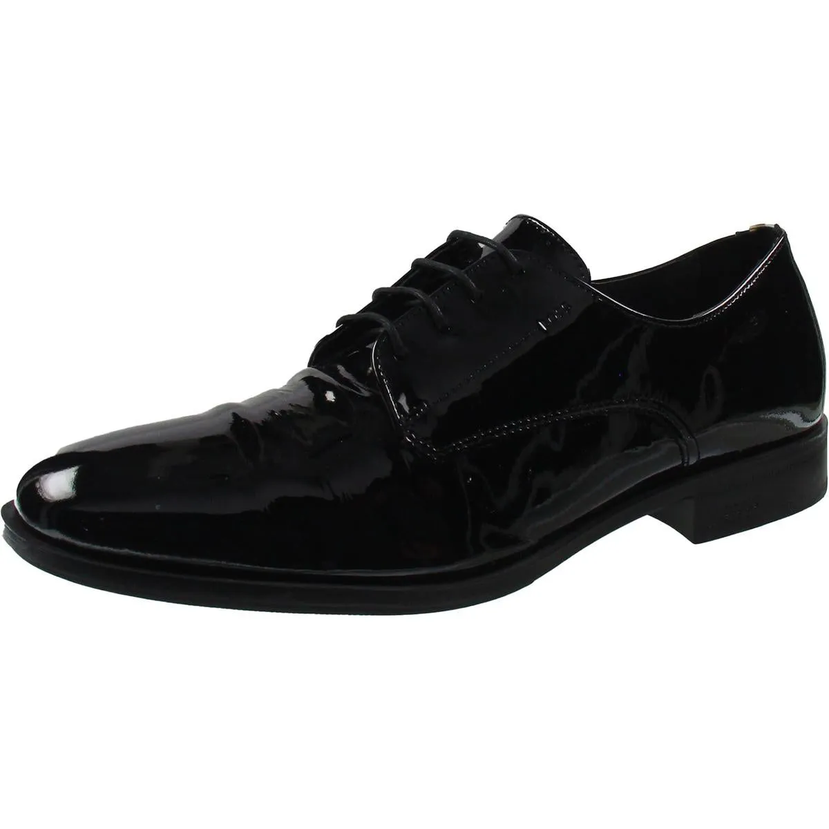 Colby Mens Lace-Up Patent Leather Derby Shoes