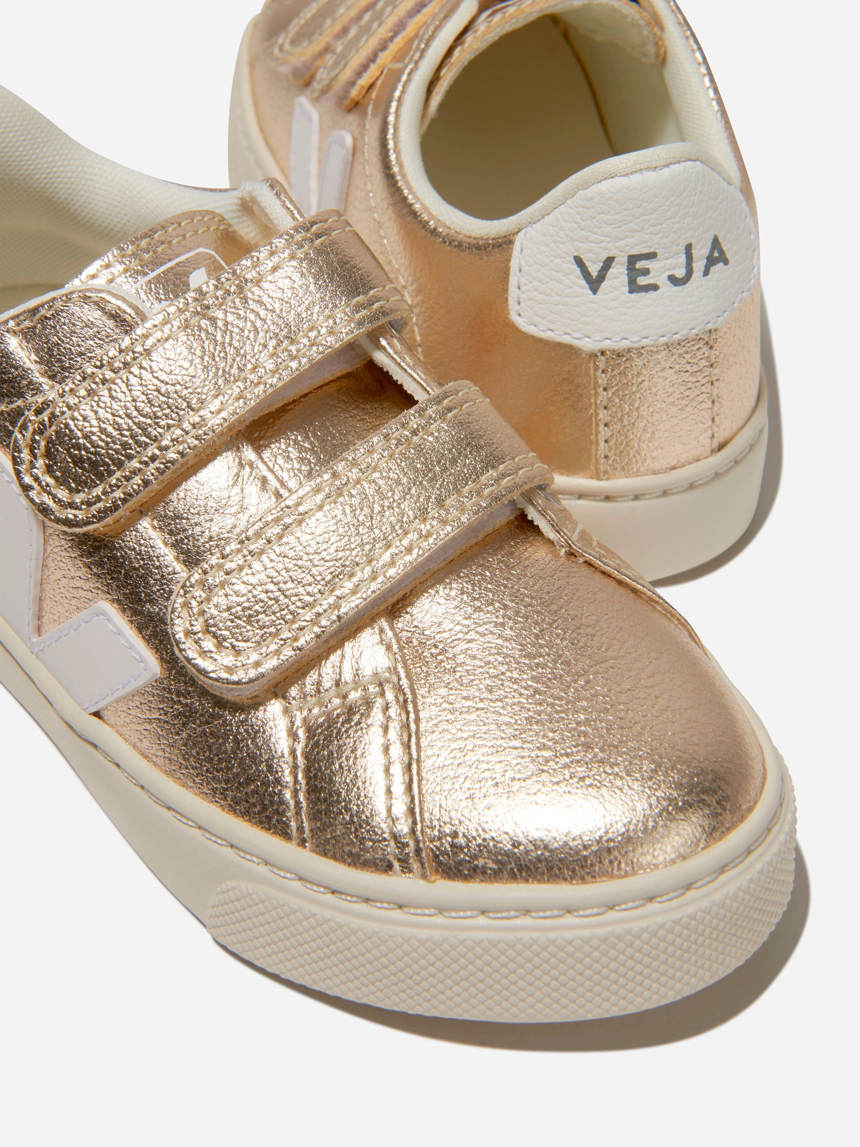 Veja Girls ChromeFree Leather Esplar Trainers in Gold Transparent Pvc, Lightweight Crossbody Bag