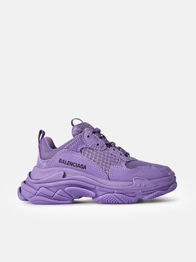 Next-Level Comfort Contemporary style offer Balenciaga Kids Triple S Trainers in Purple Unique Function Suede Crossbody Purse