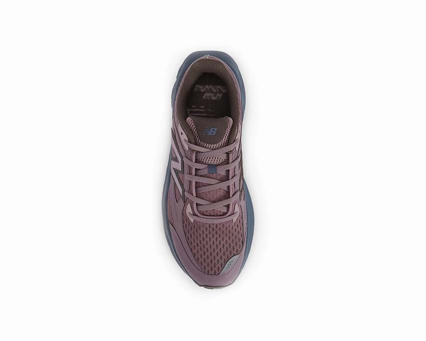 Croc-Embossed New Balance Fresh Foam Trainer "Dark ice Wine" Patent Leather