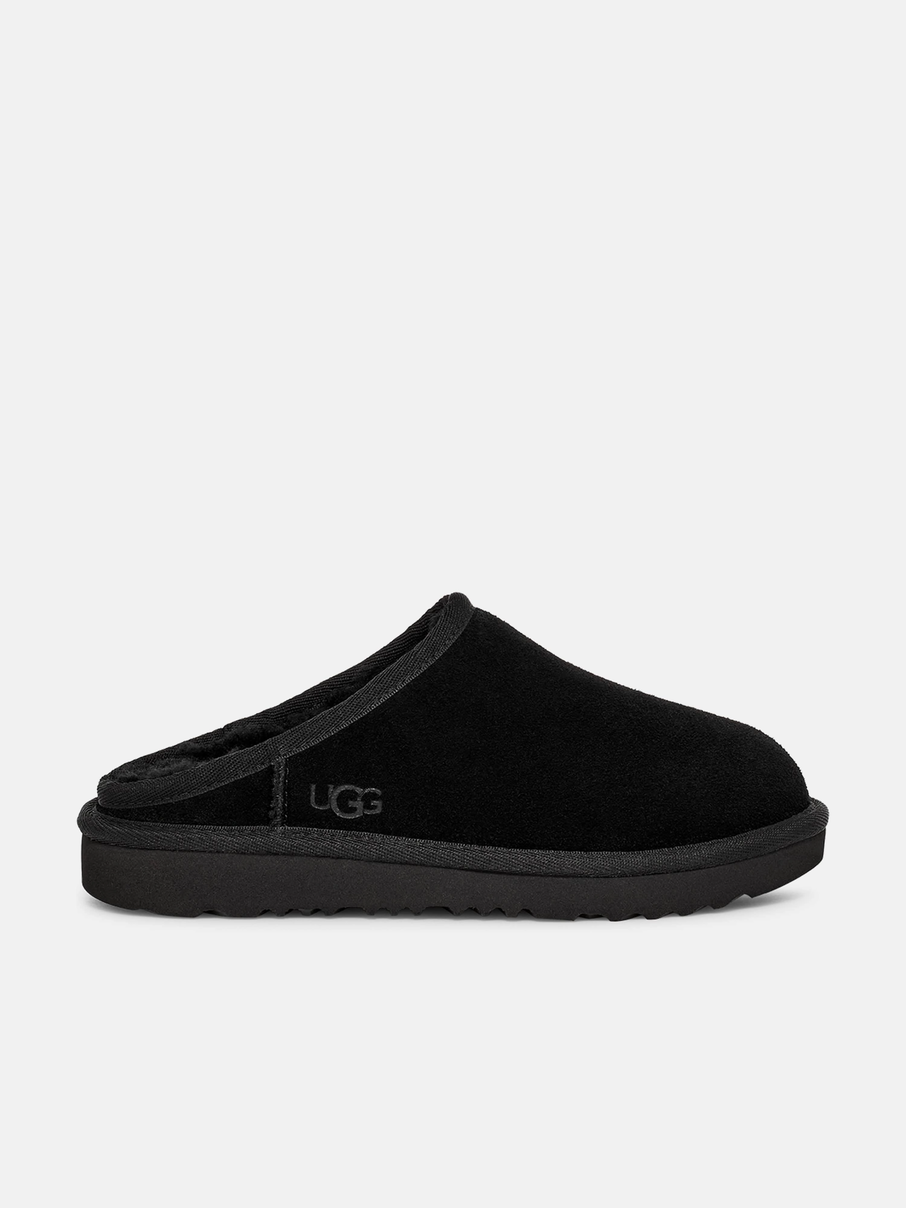 From Desk To Dinner, Faux Leather Cost-Effective UGG Kids Classic Slip-On in Black Special promotion