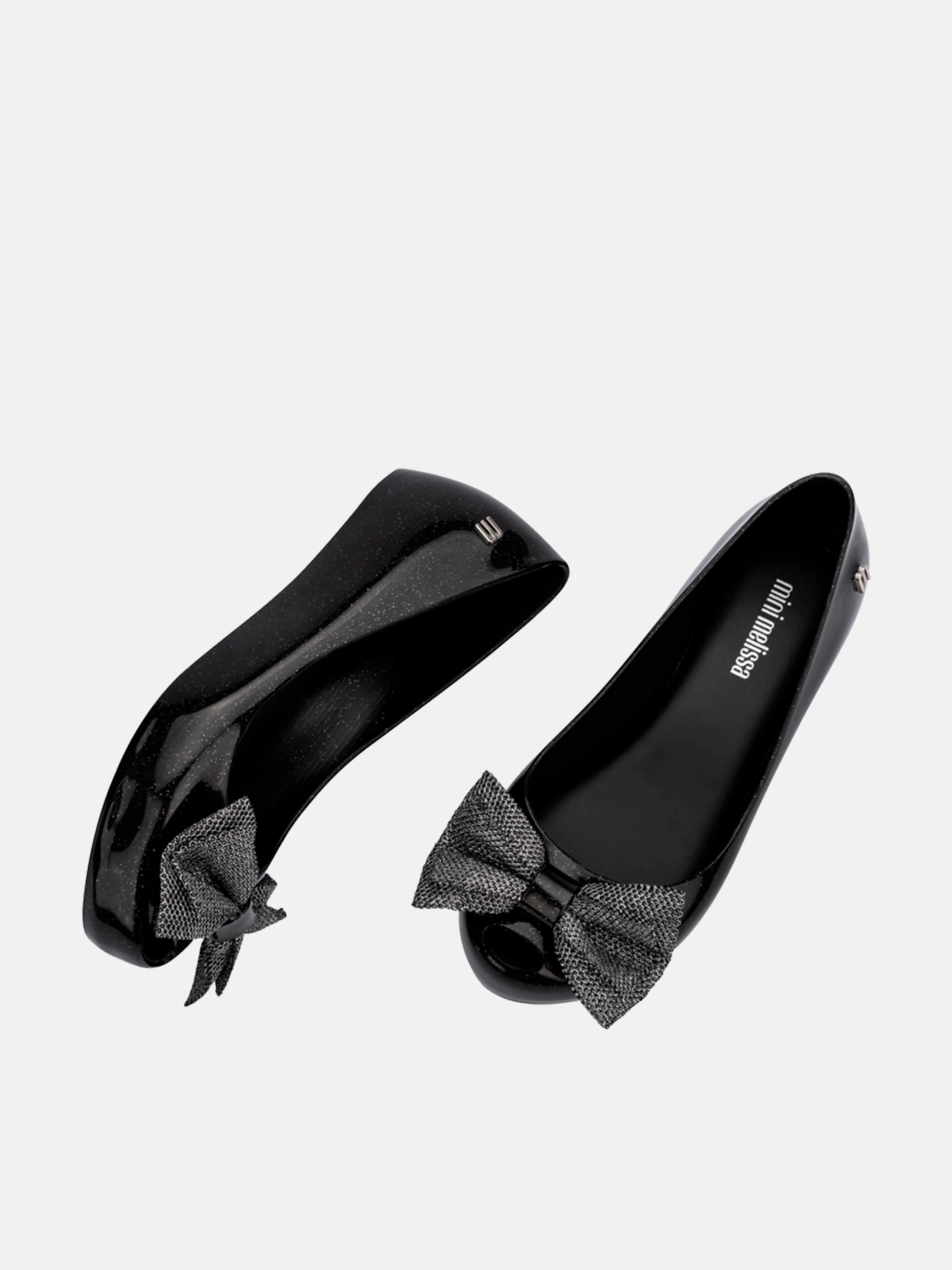 Get The Look Mini Melissa Girls Ultragirl Sweet XII Ballerinas in Black