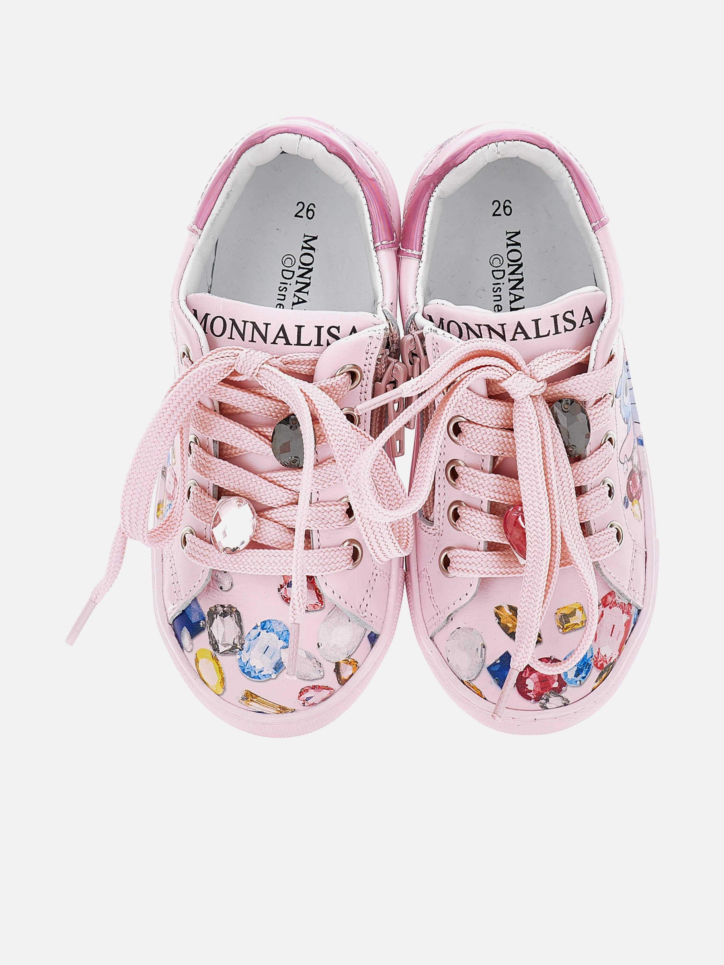 Girls Leather Stitch and Angel Trainers in Pink Portable & Rechargeable, Strap Slider, Seamless Style