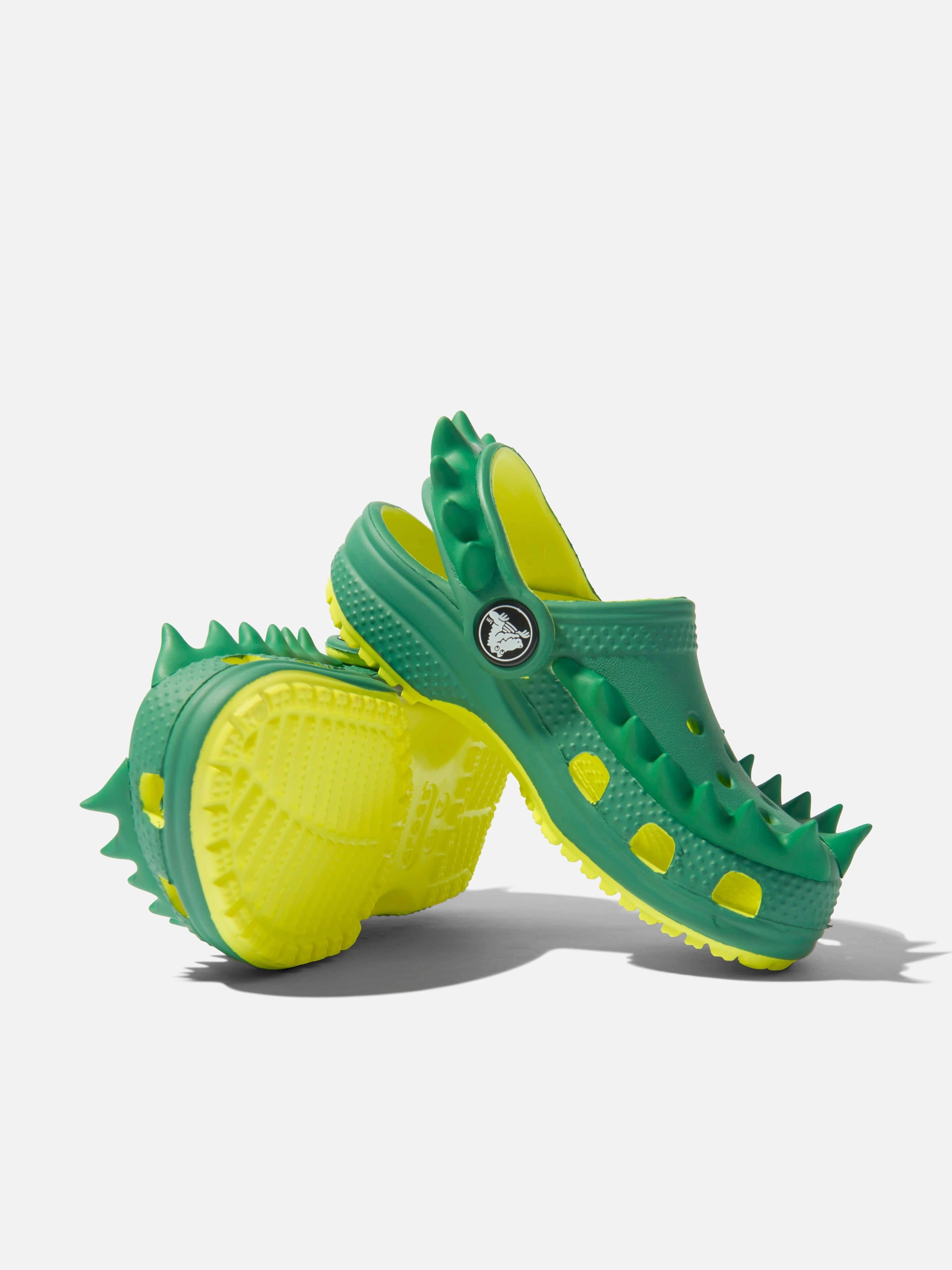 Nylon Waterproof Backpack Crocs Boys Classic Spikes Clog in Green Jute