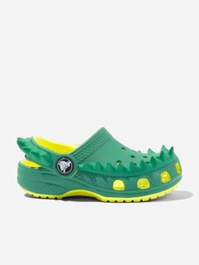 Enjoy Free Shipping Cyber Monday offer Crocs Boys Classic Spikes Clog in Green 5-Star Reviews Get It Today