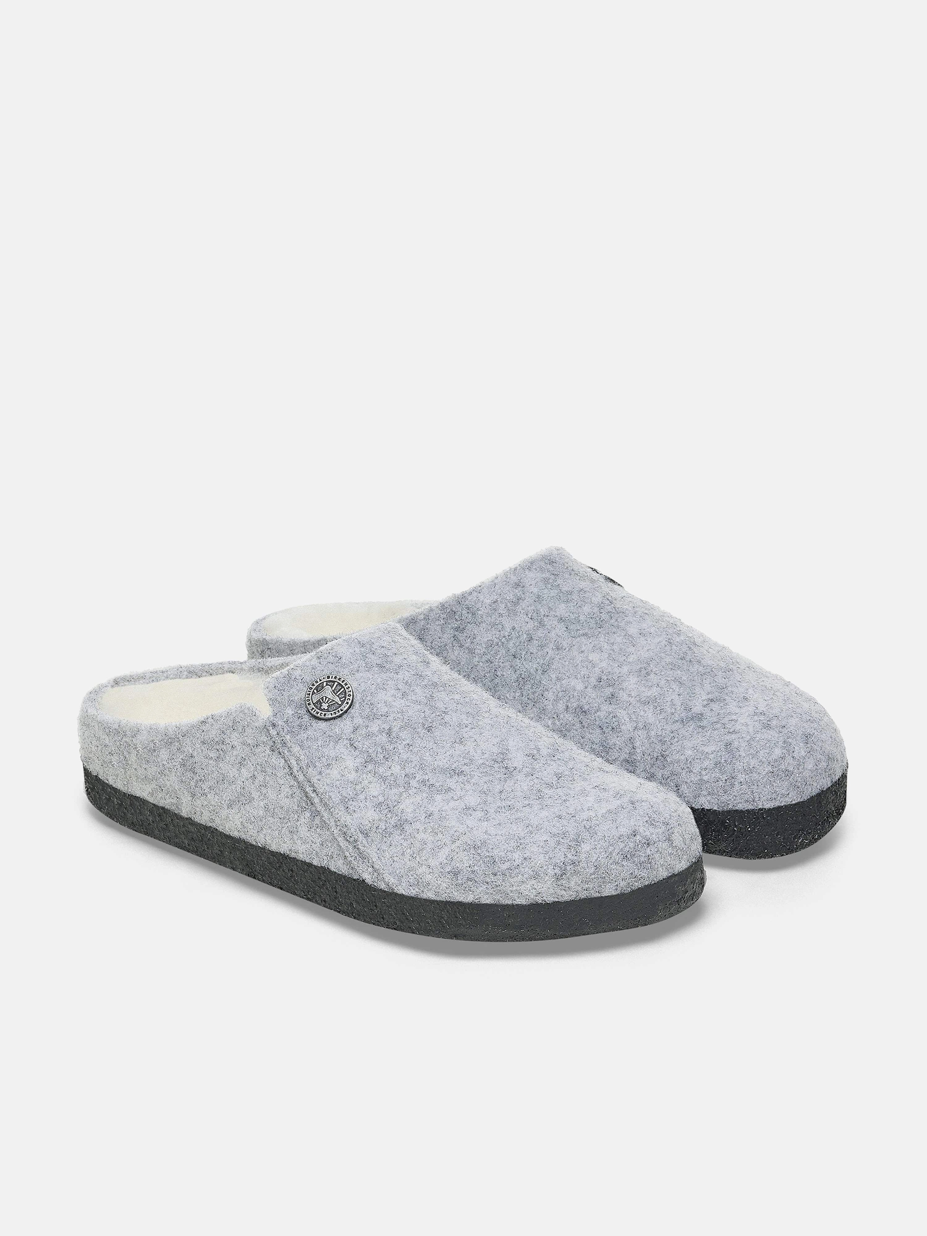 Multi-Purpose Use BIRKENSTOCK Boys Zermatt Felt Shearling Slippers in Grey