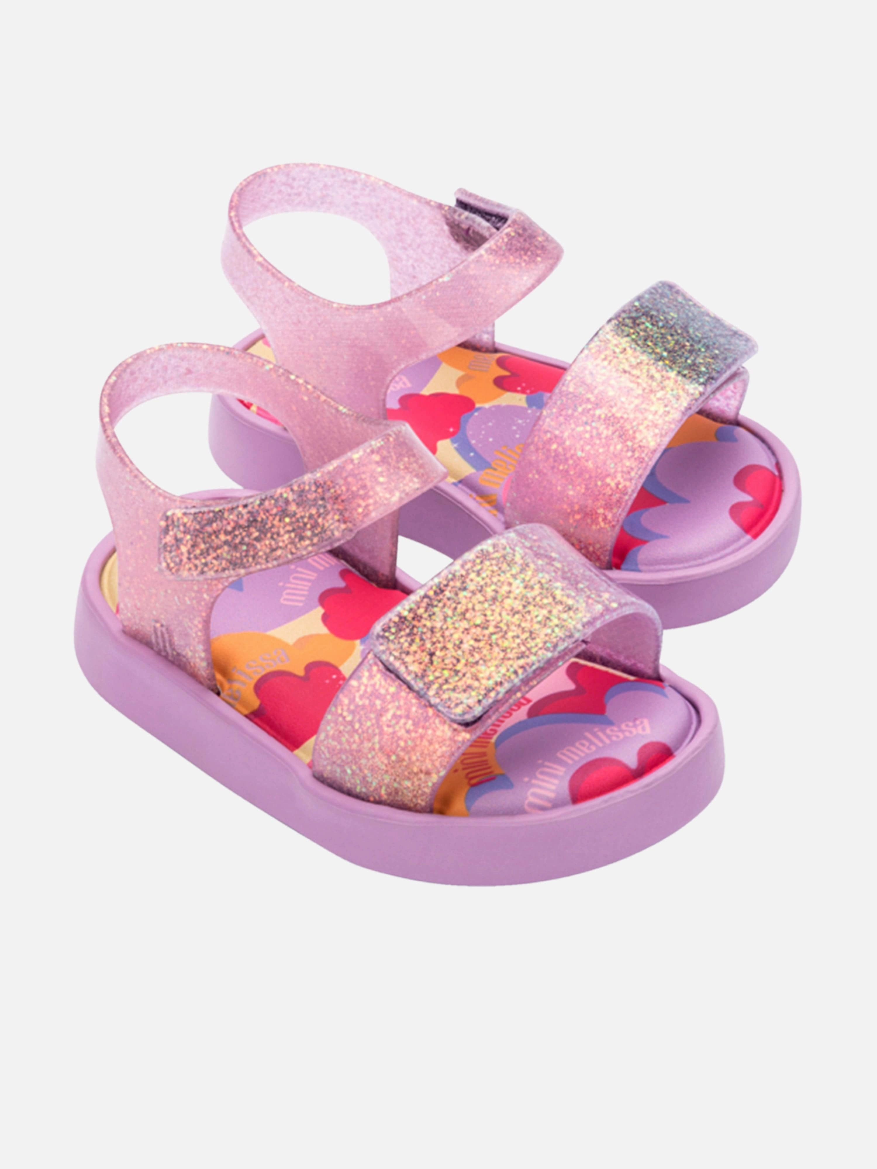 Beige Shoulder Bag With Buckle, Affordable And Reliable Girls Jump Print Sandals in Purple