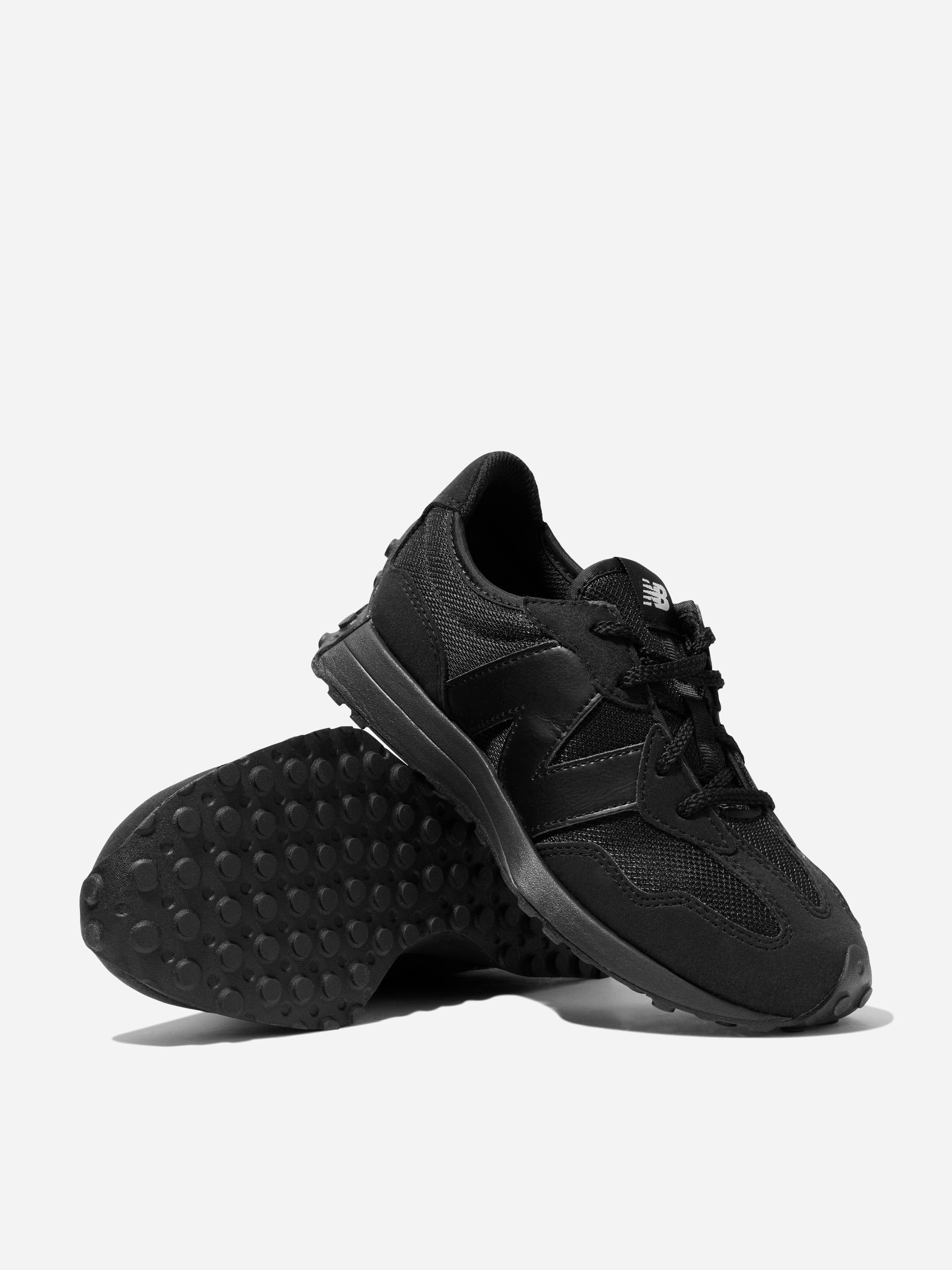 New Balance Kids 327 Lace Up Logo Trainers in Black Minimalist Vibe, Affordable Luxury, Best Price Online