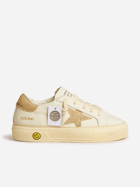 Inspired By Nature Daily Special Girls Leather and Crystal Star May Trainers in White Regressive deal