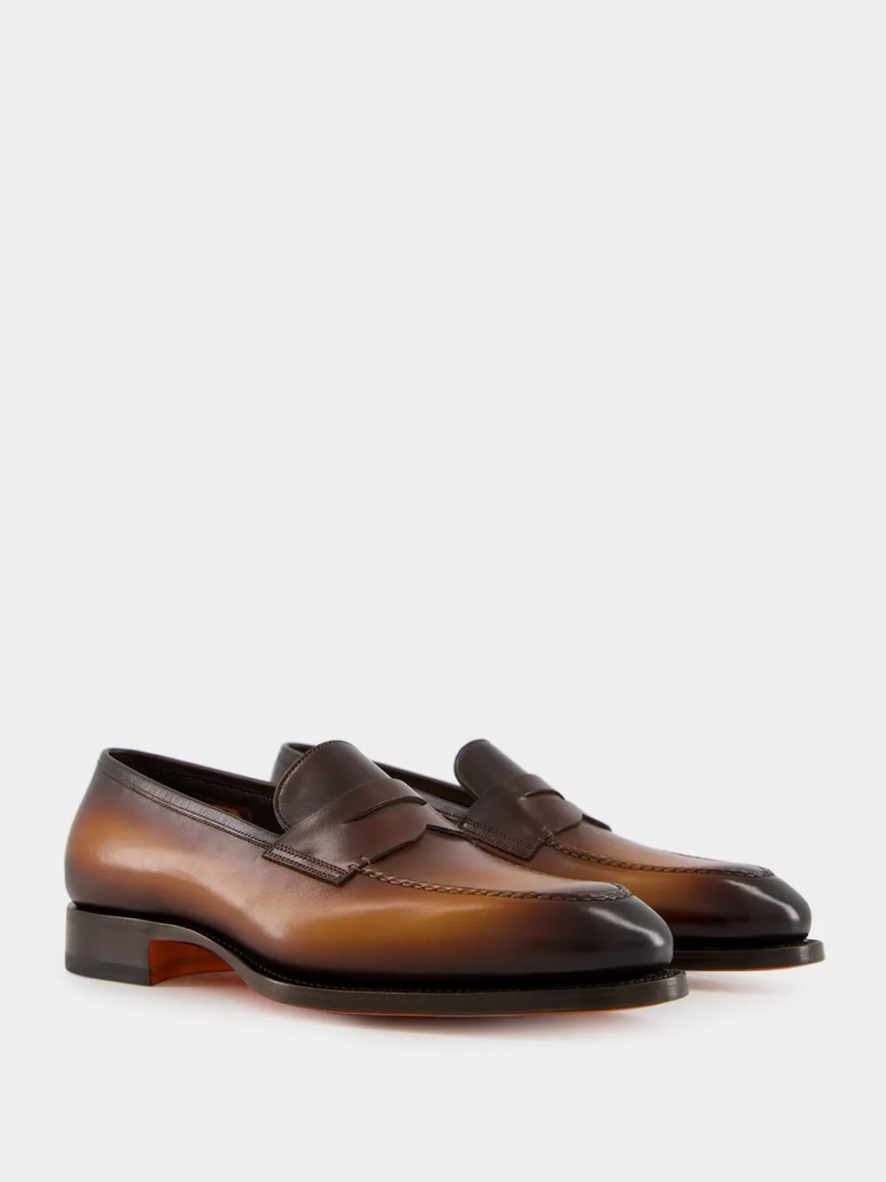 Dark Brown Leather Penny Loafer