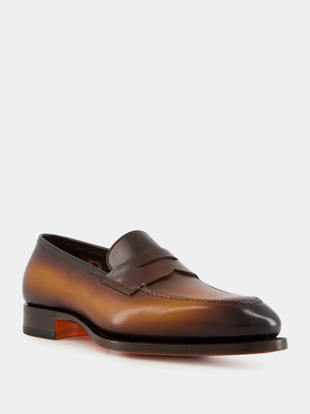 Dark Brown Leather Penny Loafer