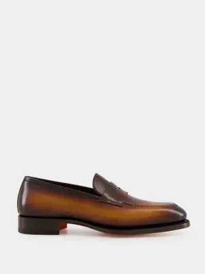 Dark Brown Leather Penny Loafer