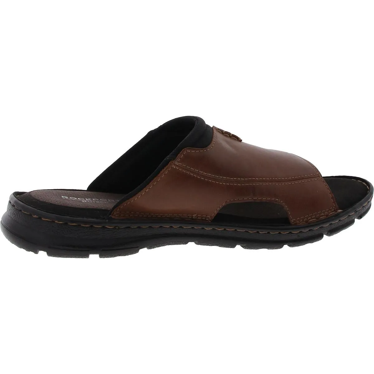 Darwyn 2 Mens Cushioned Footbed Leather Slide Sandals