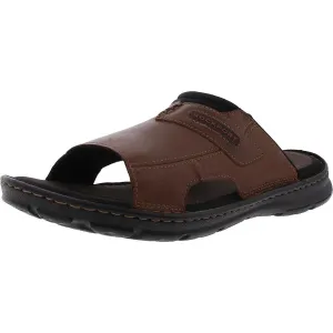 Darwyn 2 Mens Cushioned Footbed Leather Slide Sandals