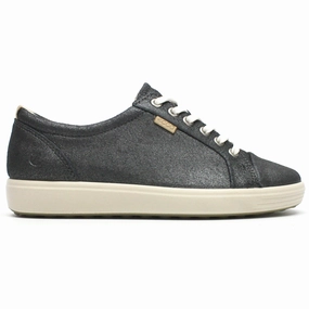 Denim Ecco Soft 7 430003 Suede Leather Women's Low Top Silver Heavy Trainers Top-Quality Handcrafted, Right For You, Handbag With Multiple Pockets