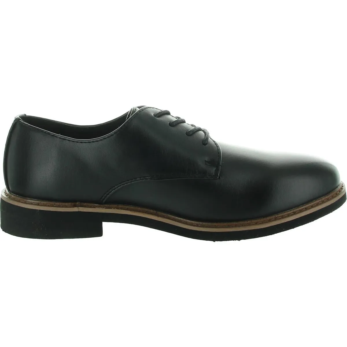 Denny Mens Lace-Up Faux Leather Derby Shoes