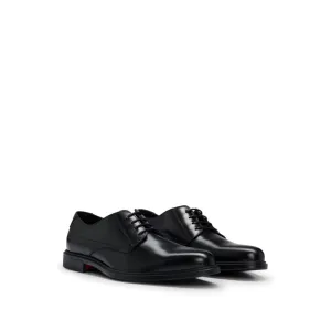 Derby shoes in nappa leather with embossed logo