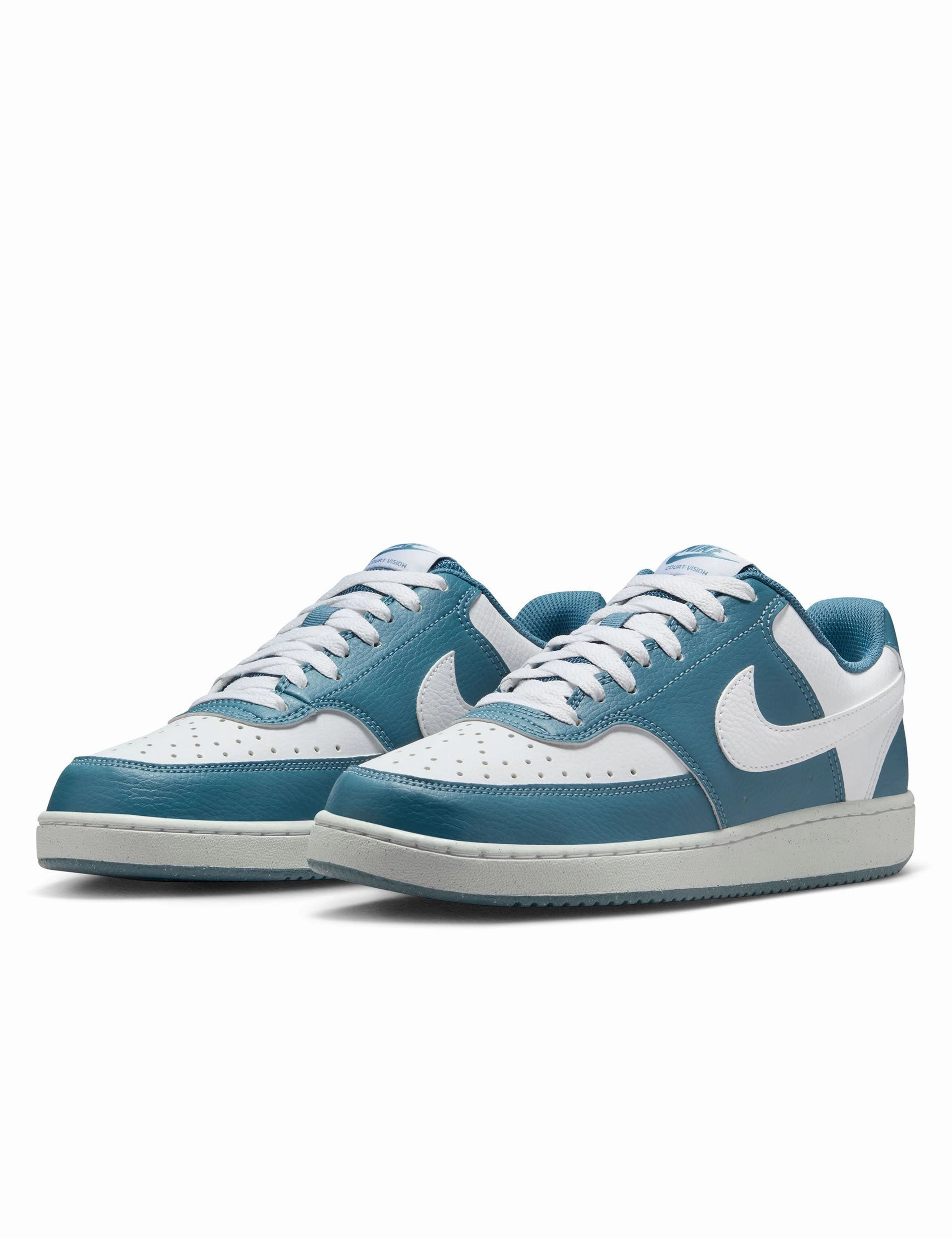 Court Vision Low Next Nature Shoes - White/Smokey Blue Unlined, Make It Your Own