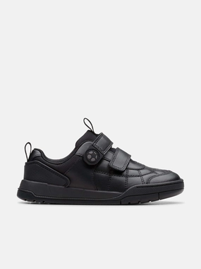 Roll Handle Strap Direct Pain Point Hit Clarks Boys Leather Laser Cross Trainers in Black Invite-only offer