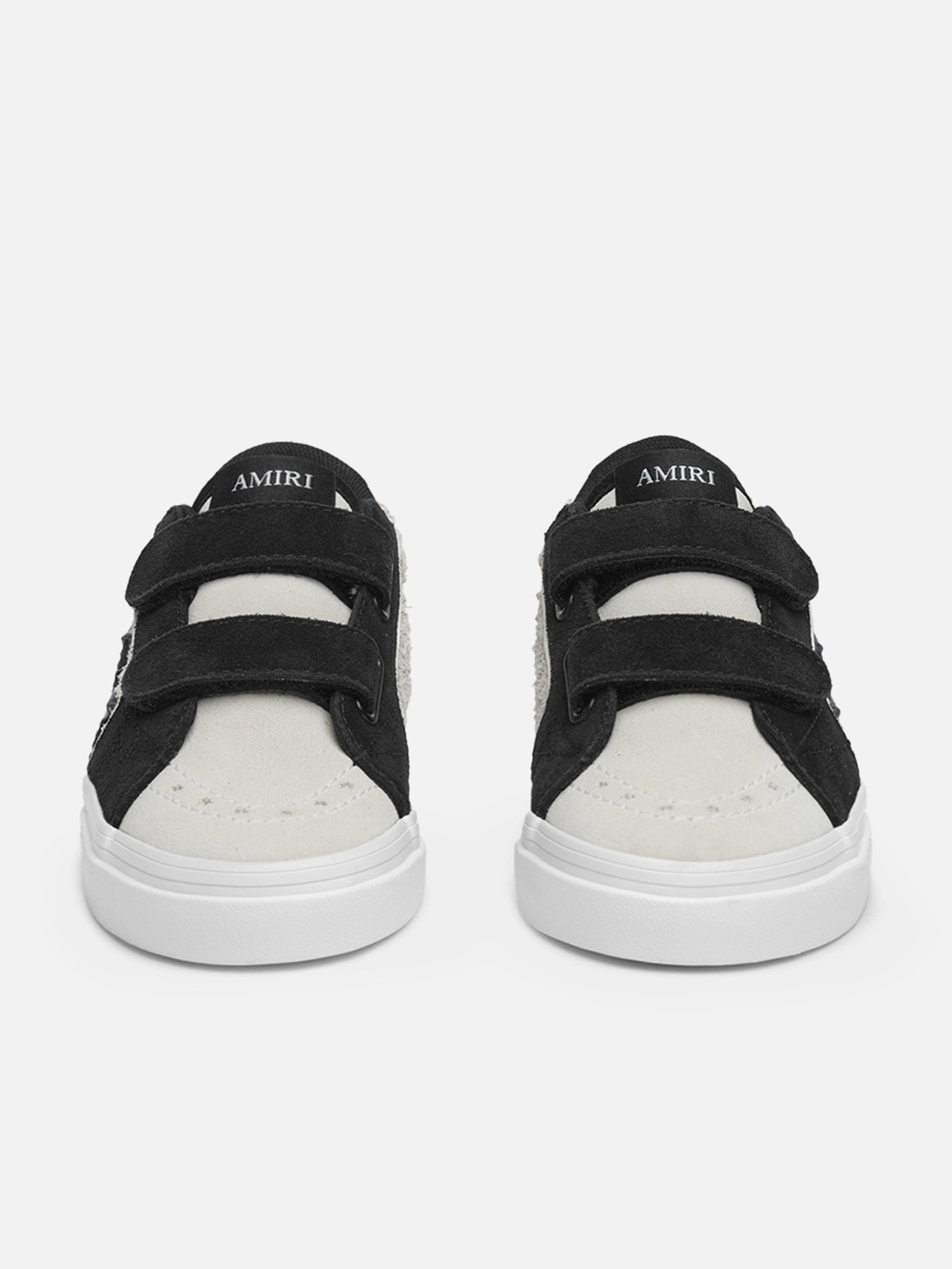 Vinyl, Tap To View, Elegant Amiri Kids Leather Sunset Skate Low Trainers in Black