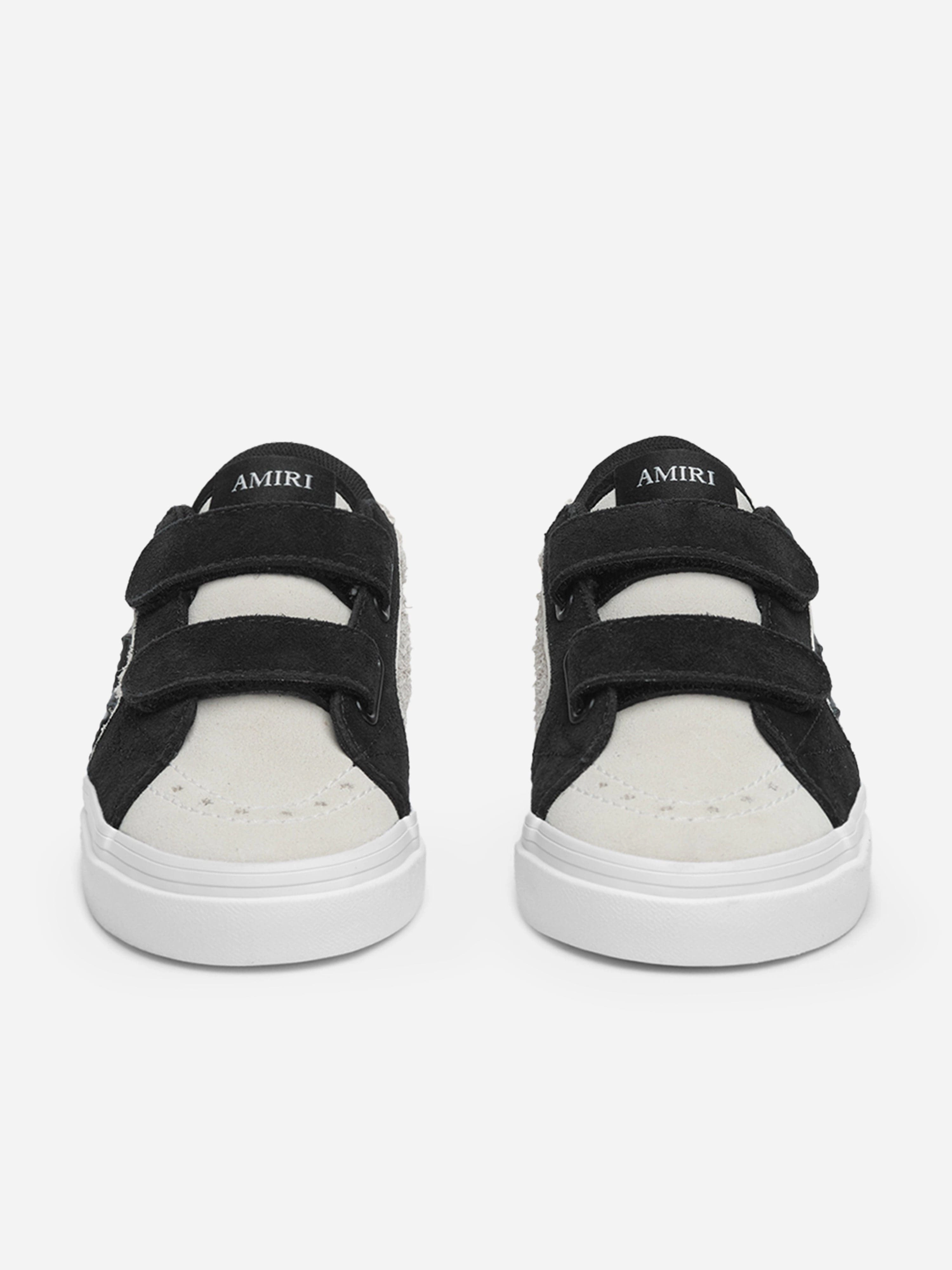 Compact And Powerful, Denim, Expandable Amiri Kids Leather Sunset Skate Low Trainers in Black