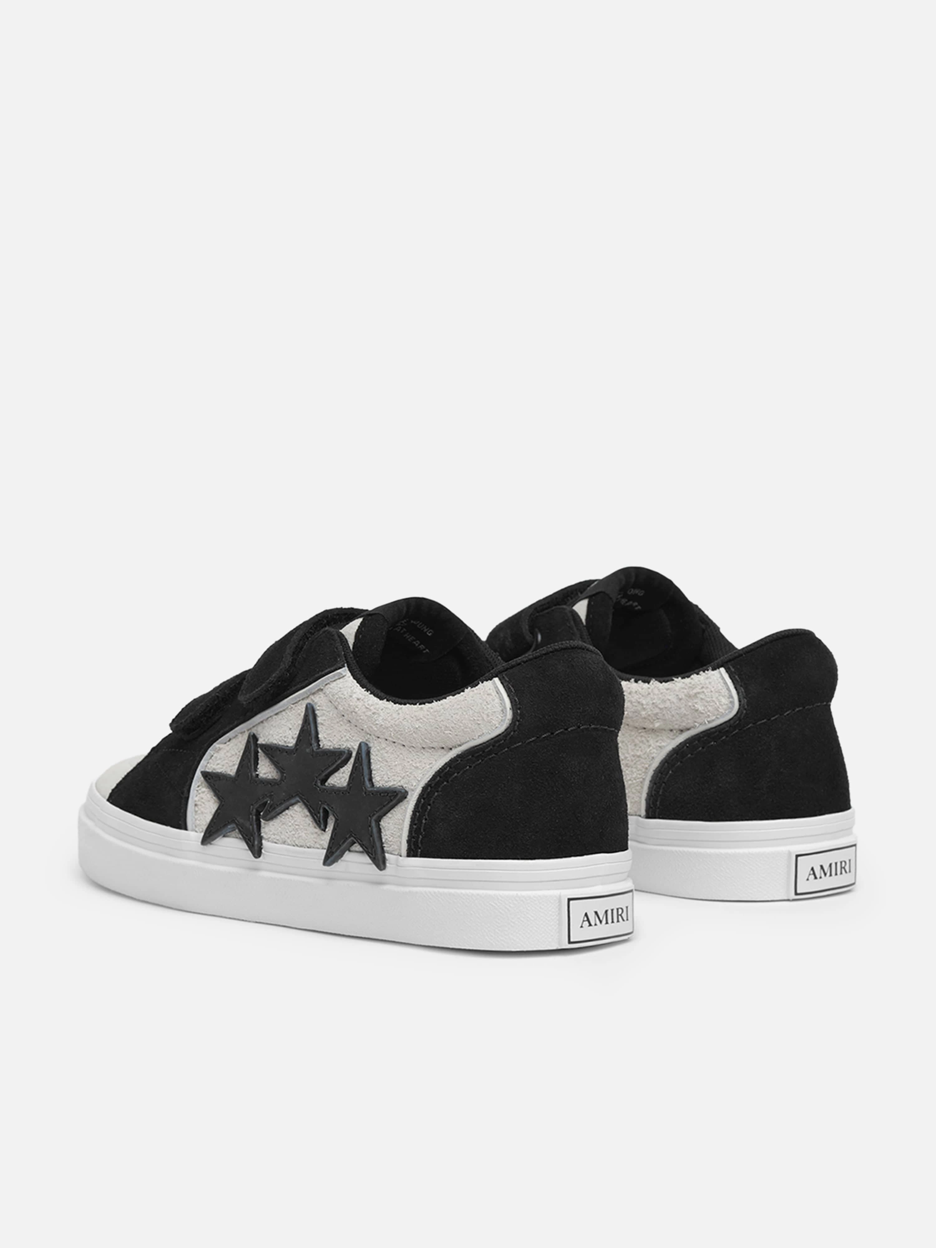 Buckle Closure Amiri Kids Leather Sunset Skate Low Trainers in Black