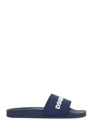Dsqua2 Men's blue Polyurethane Slippers With Minimalist Design And Leather Sole