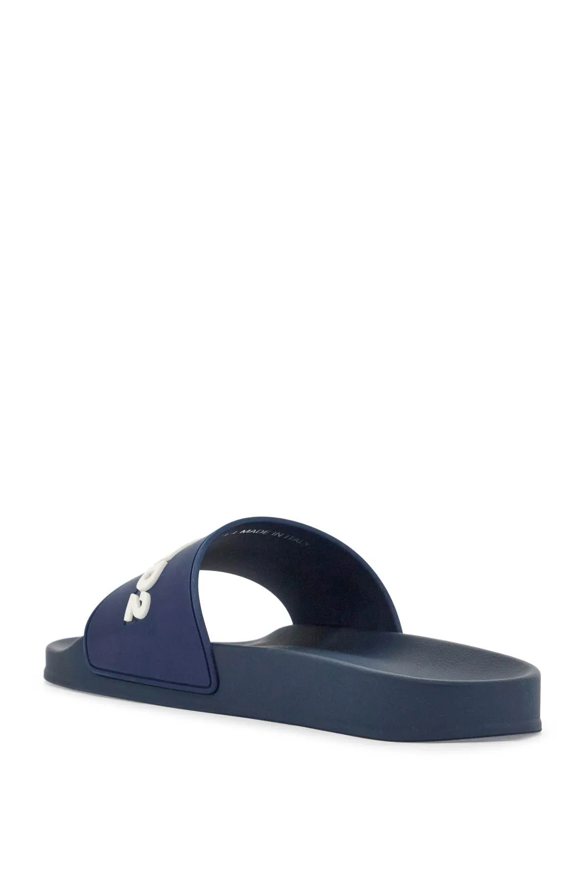 Dsqua2 Men's blue Polyurethane Slippers With Minimalist Design And Leather Sole