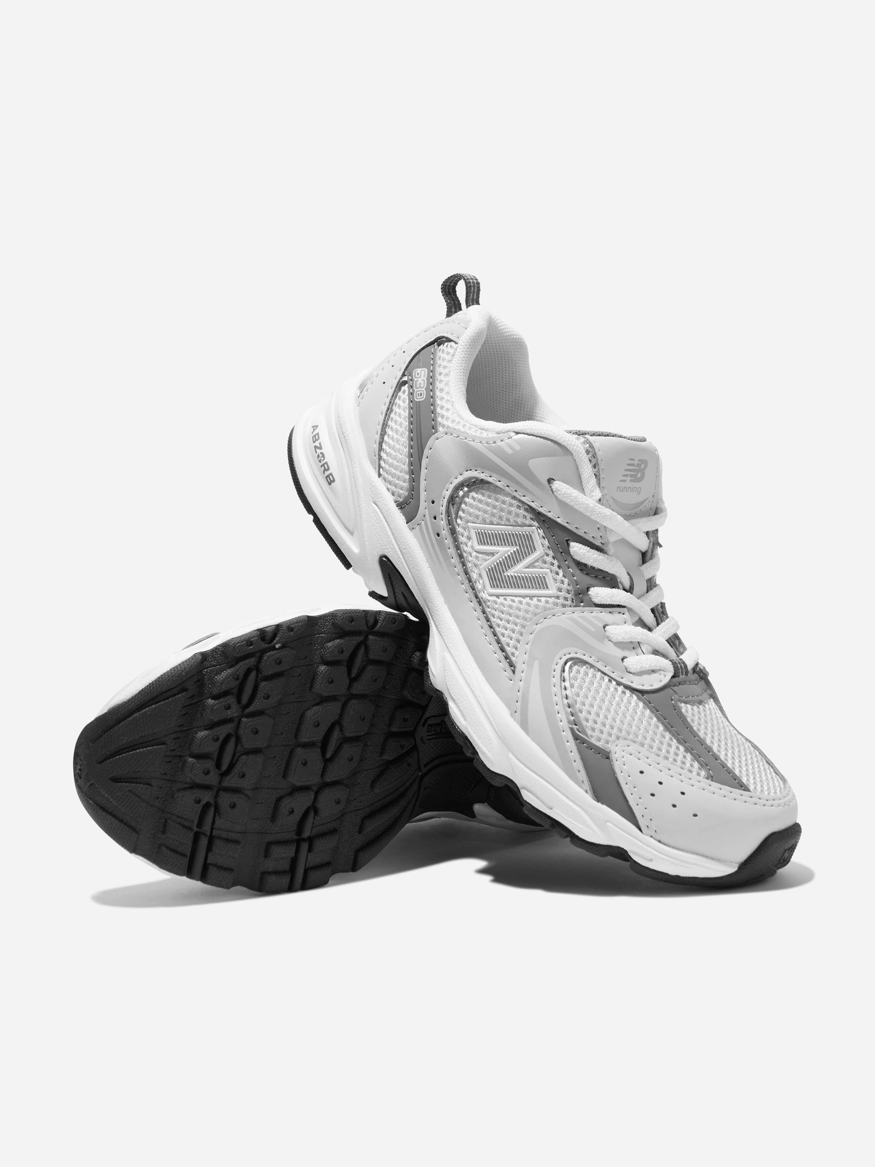 Metallic Silver Clutch Purse Kids 530 Trainers in Grey