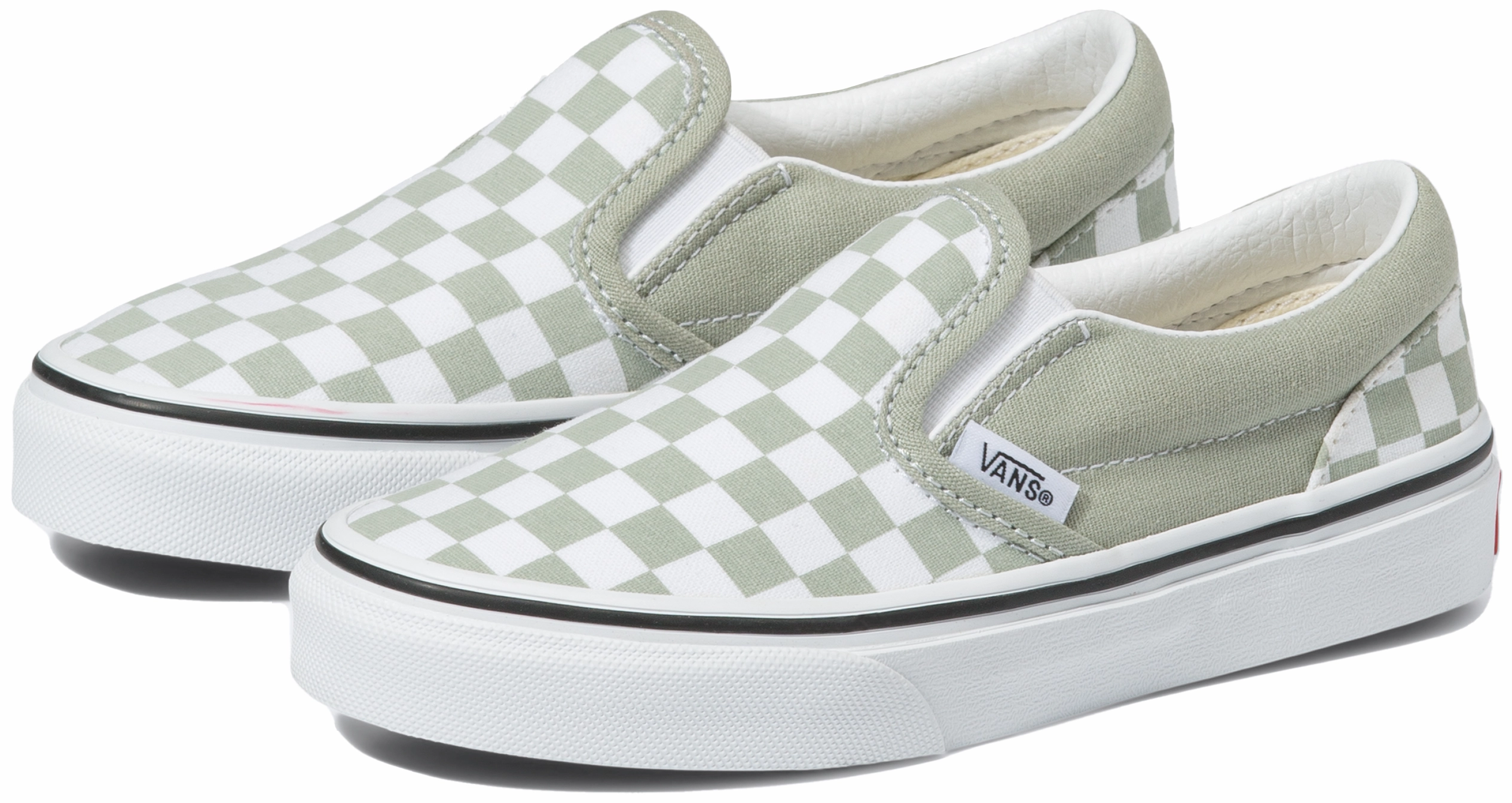 Felt Vans Kids Classic Slip-On Checkerboard Desert Sage Stylish Yet Functional