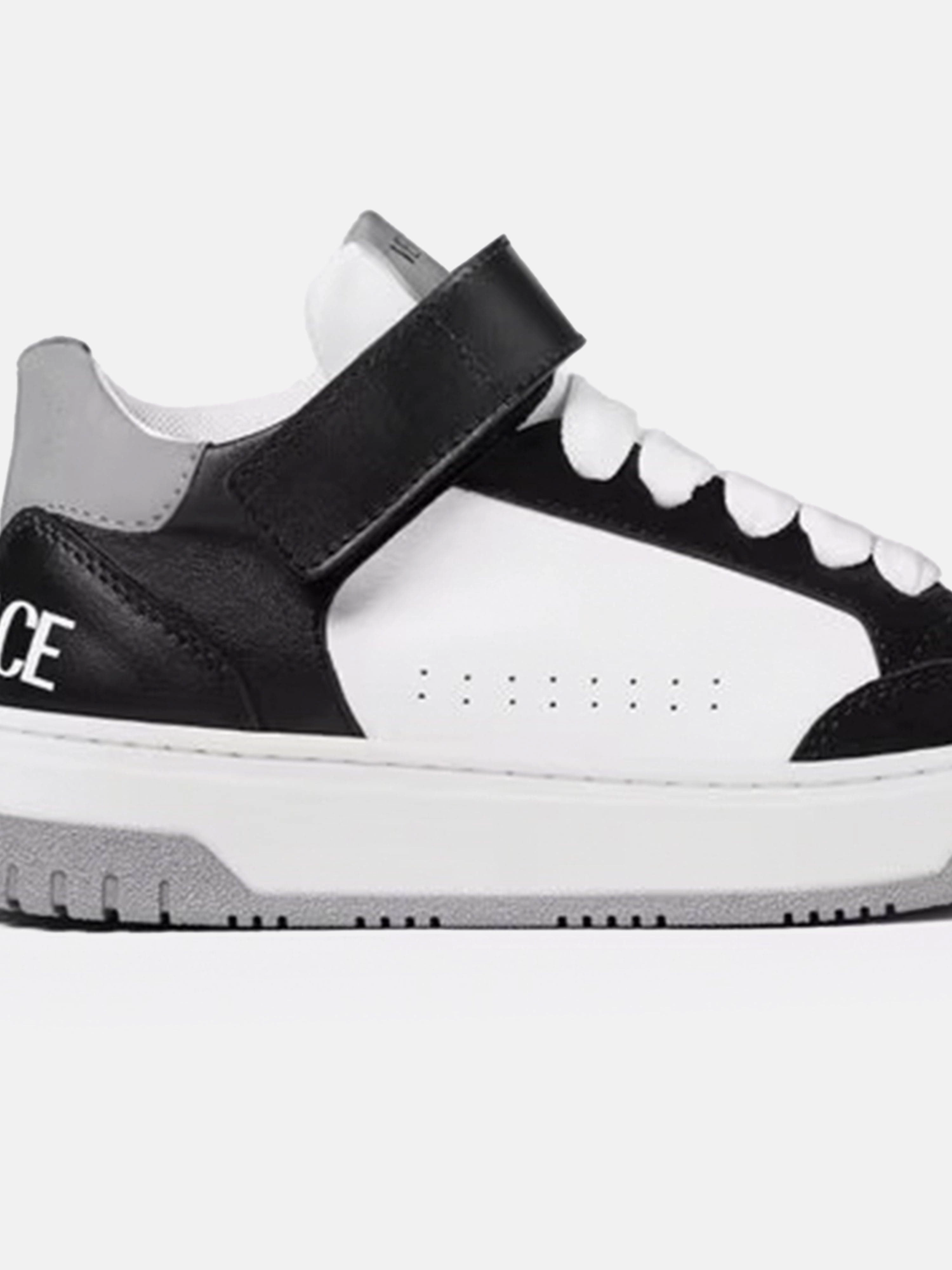Unlock The Offer, Your Best Companion Versace Kids Leather Low Top Trainers in White